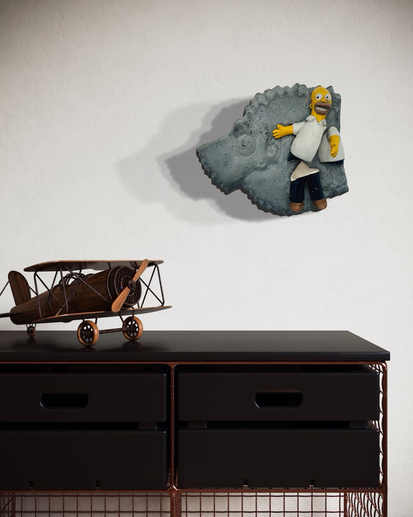 “MAGA Man?”: Homer Simpson on Bart Simpson Wall Sculpture