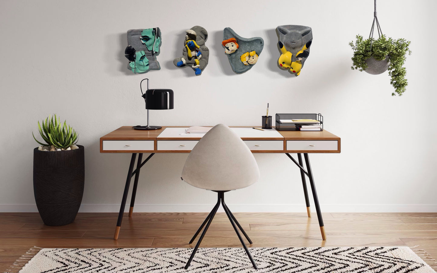 "AI: Imminent Doom": Frankenstein's Monster on Computer Ceramic & Concrete Favorite Smacker
