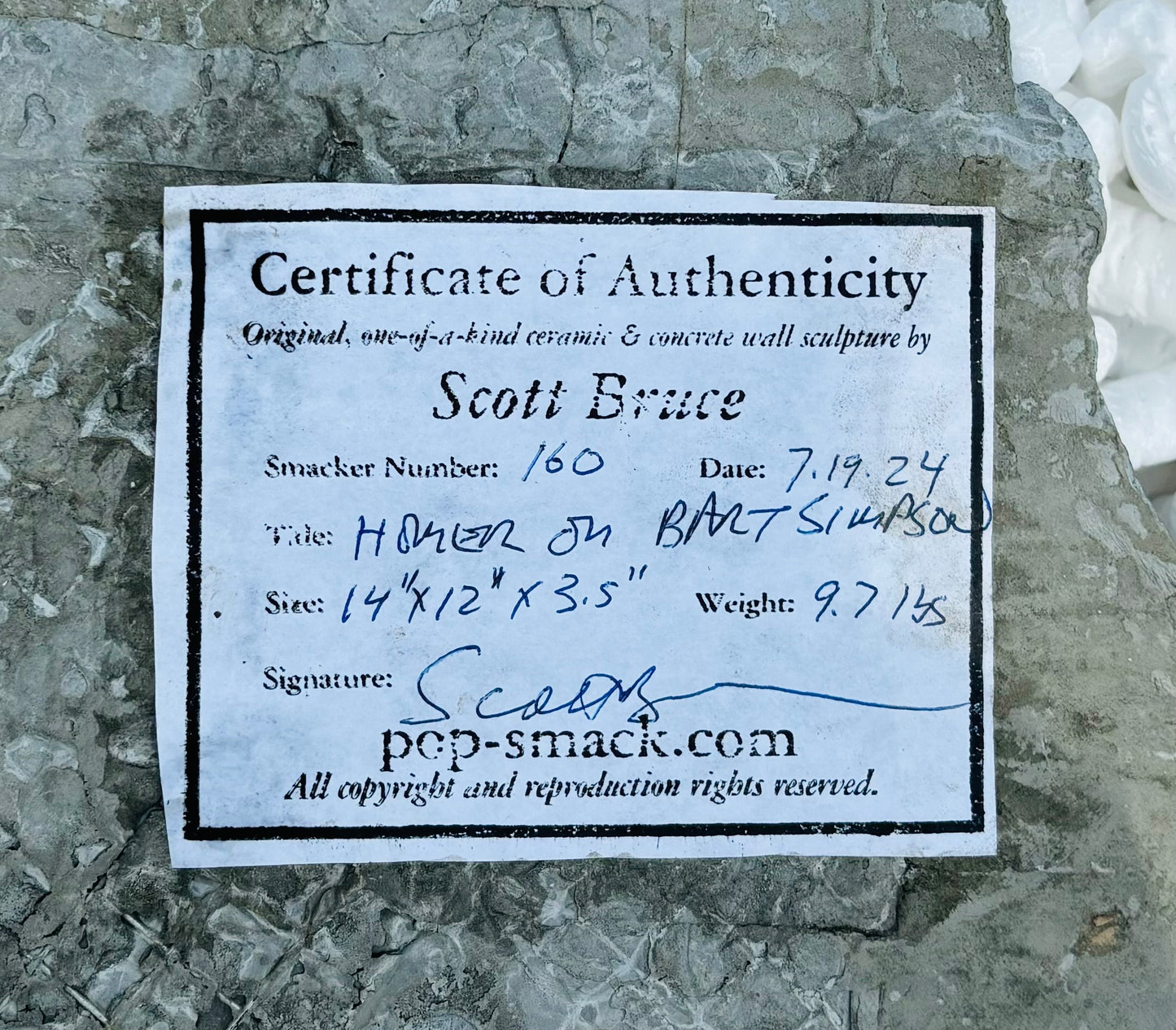 “MAGA Man?”: Homer Simpson on Bart Simpson Wall Sculpture