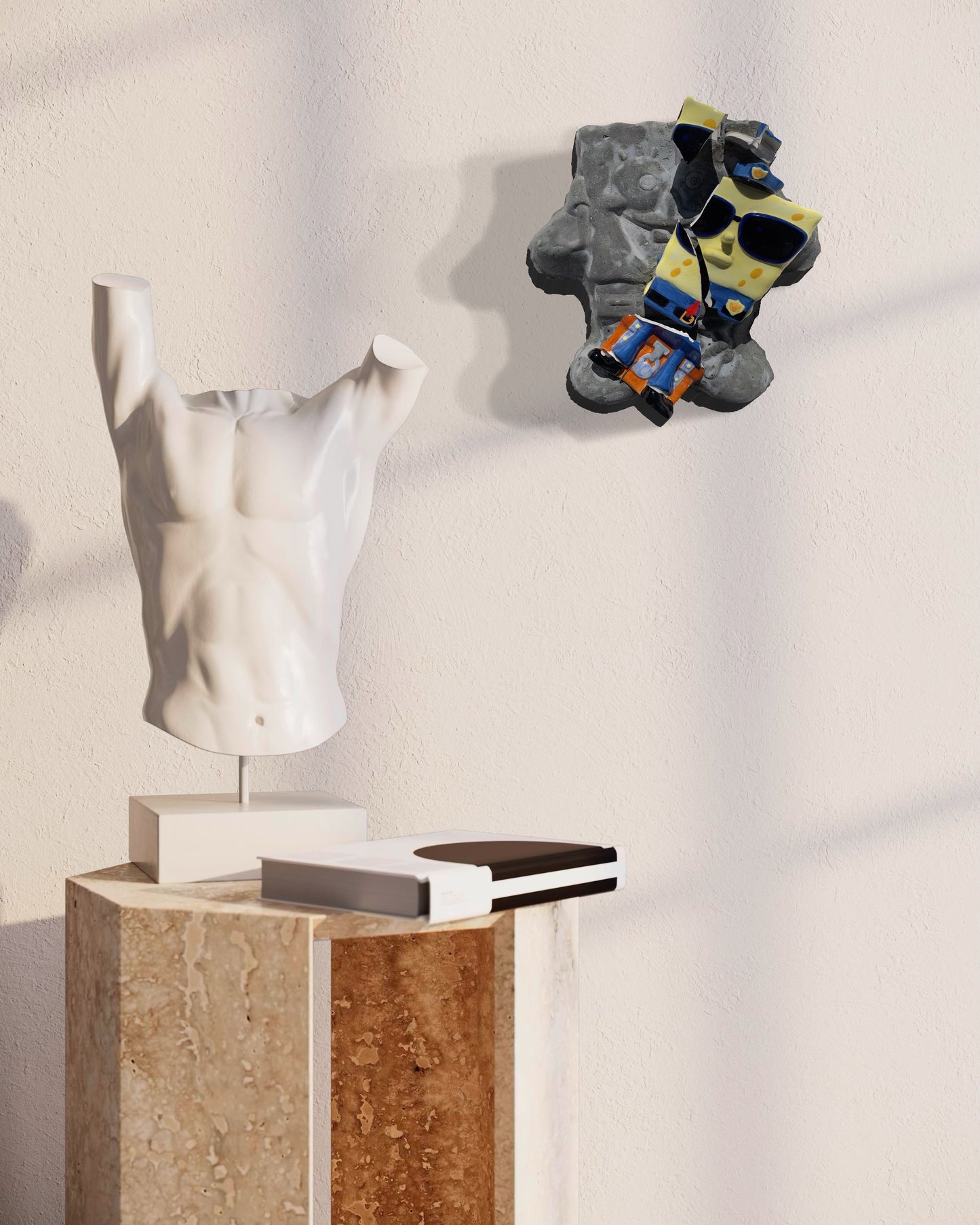 "Undersea Cop": SpongeBob on SpongeBob Squarepants Wall Sculpture