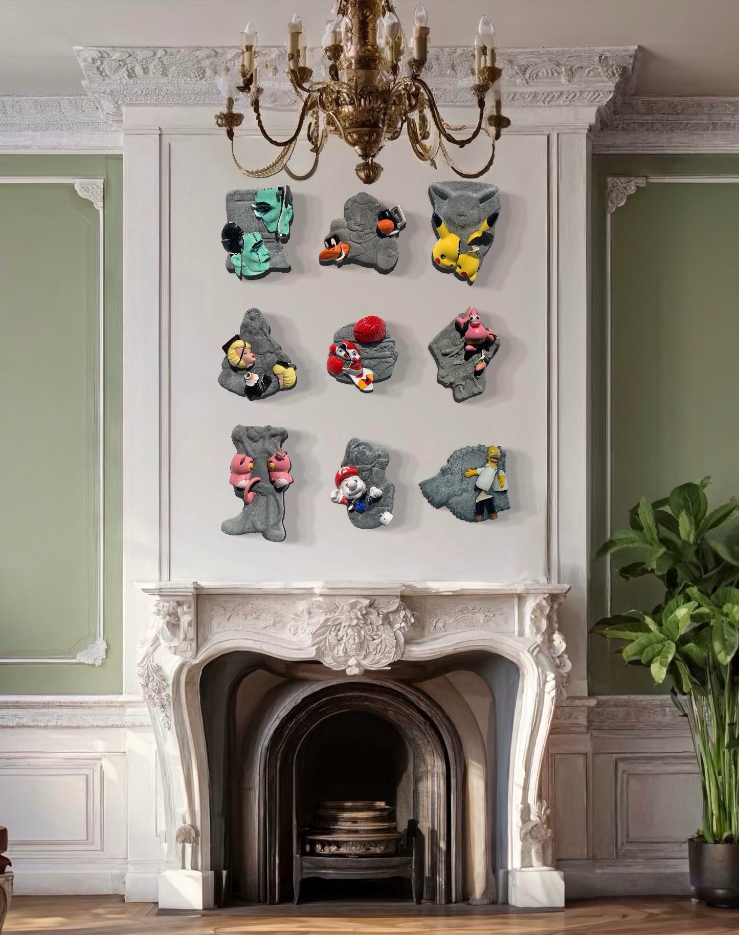 "Animated Arousal": Pink Panther on Pink Panther Wall Sculpture