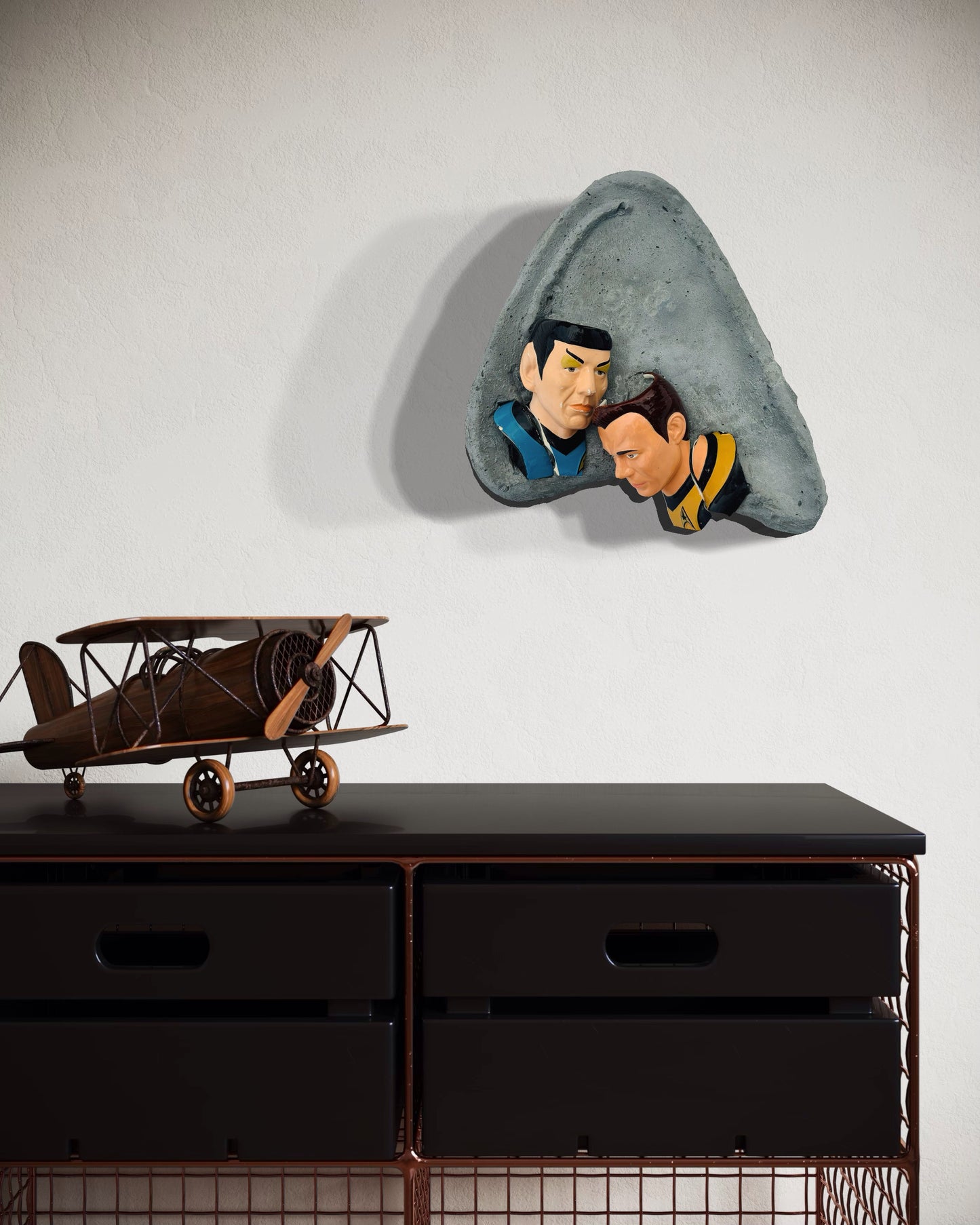 “Professional Marriage”: Spock and Kirk on Star Fleet Insignia Wall Sculpture