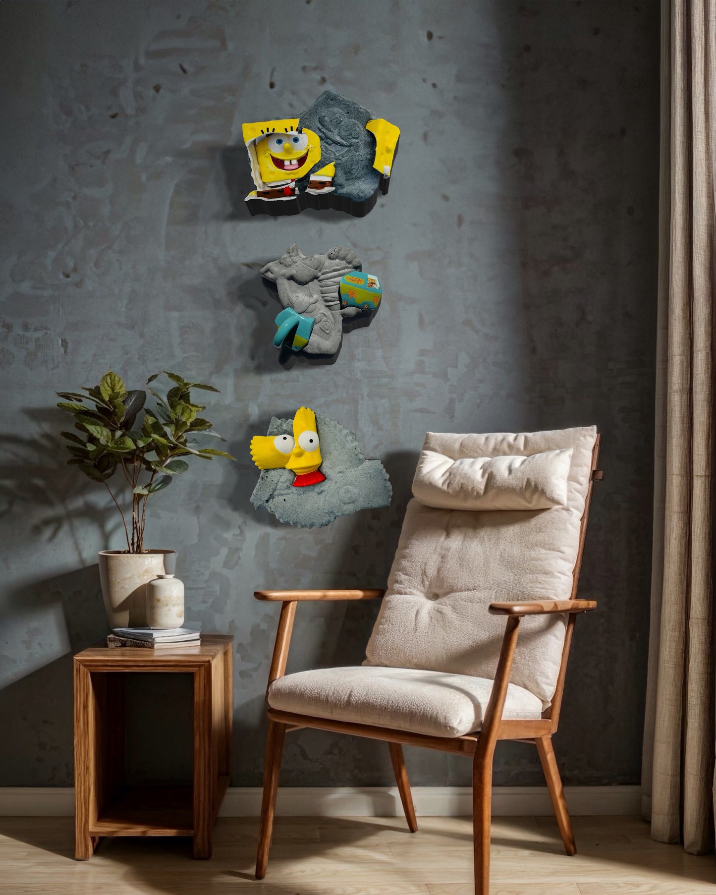 “Bart Processing the Election”: Bart Simpson on Bart Simpson Wall Sculpture