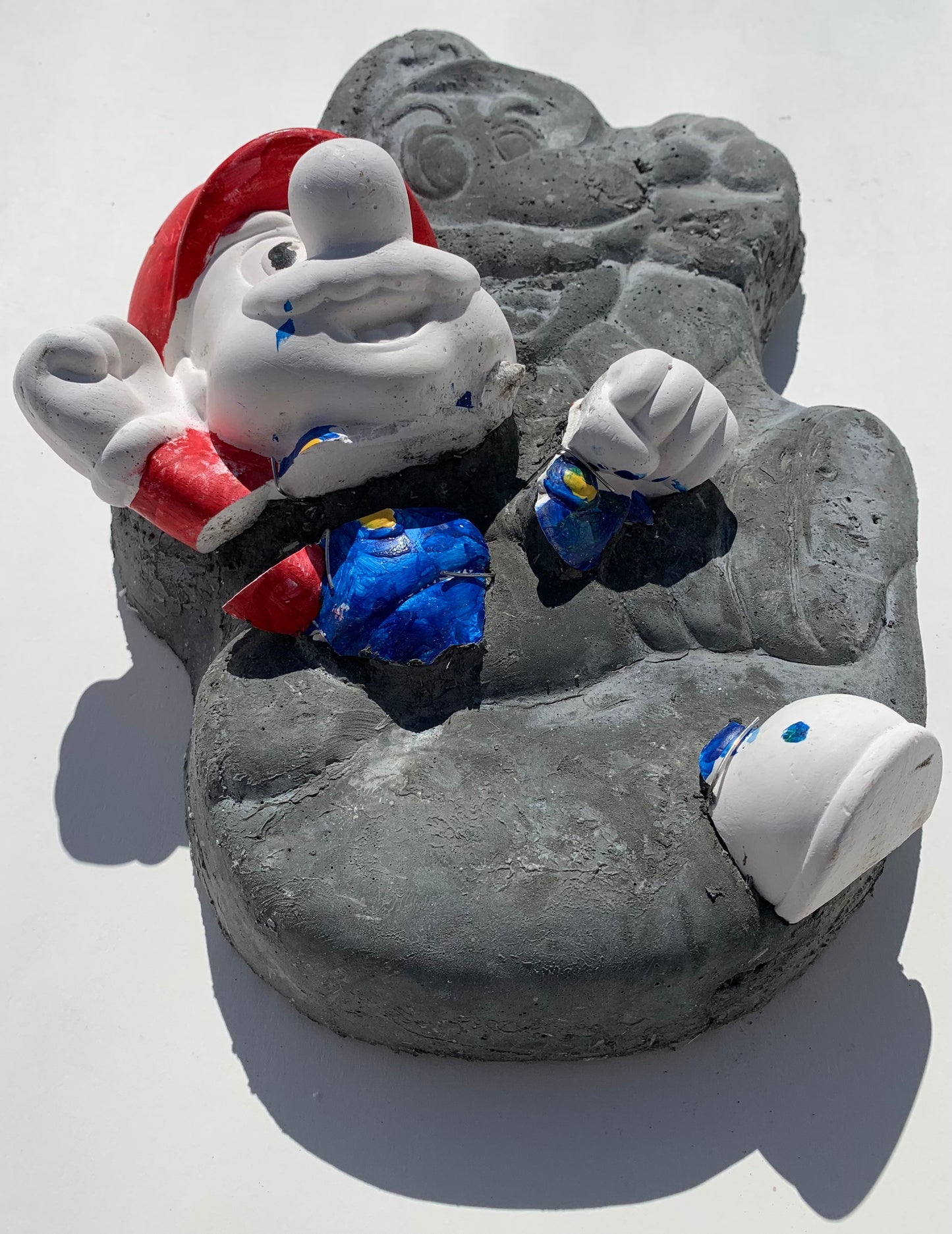 "Luigi's Brother": Mario on Mario Wall Sculpture