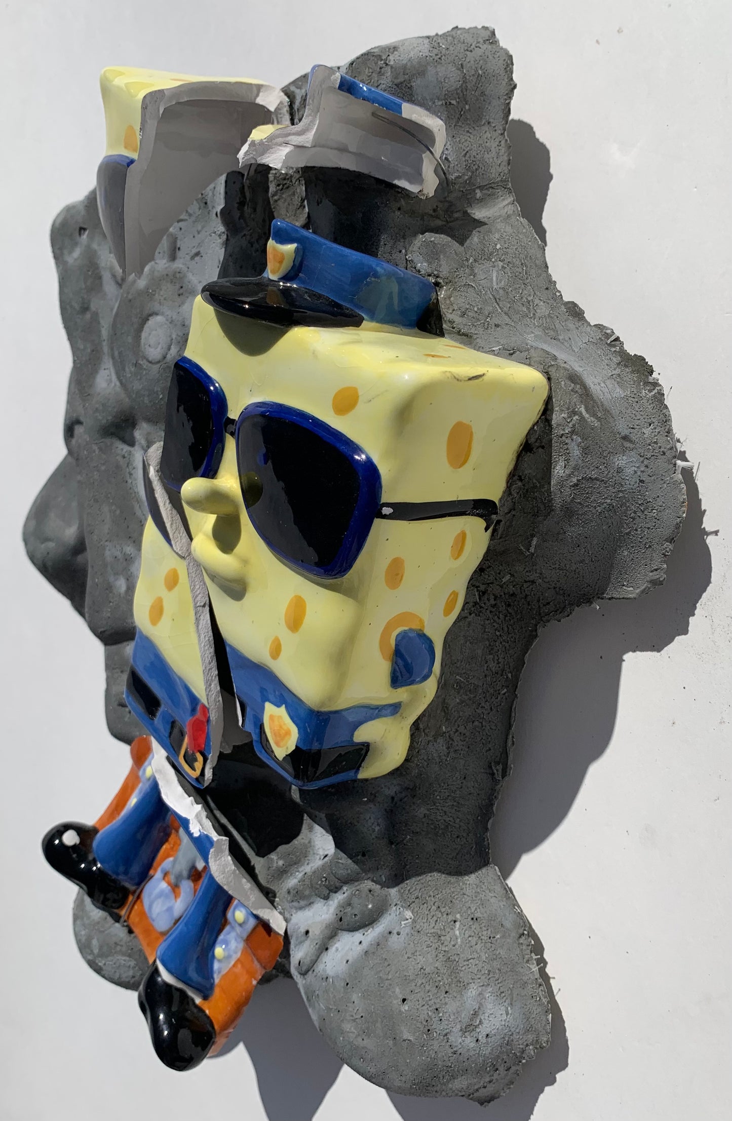 "Undersea Cop": SpongeBob on SpongeBob Squarepants Wall Sculpture
