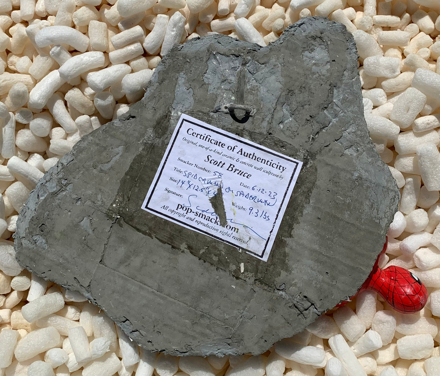 "Web Addiction": Spider-Man on Spider-Man Wall Sculpture