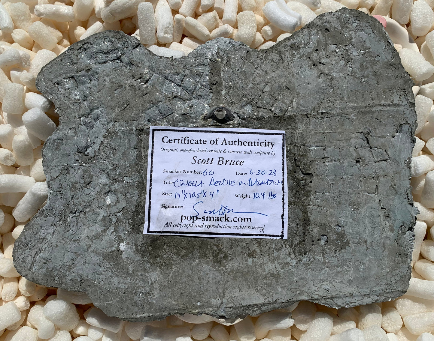 "Not Sweet on PEET": Cruella de Vil on Dalmatian Puppy Wall Sculpture