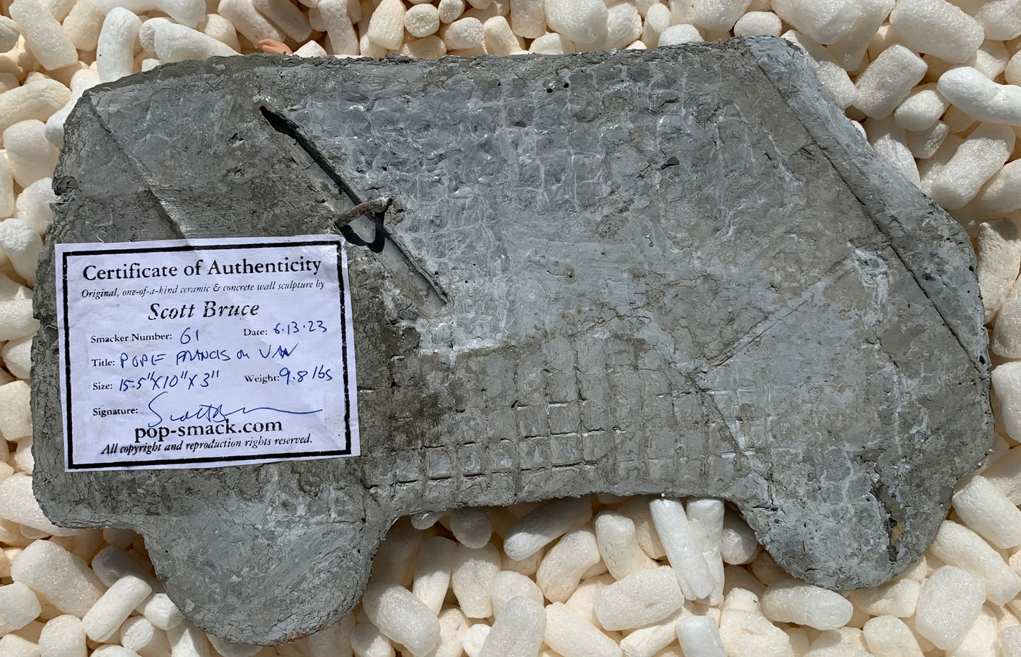 "No Exit": Pope Francis on Sanctified Van Wall Sculpture