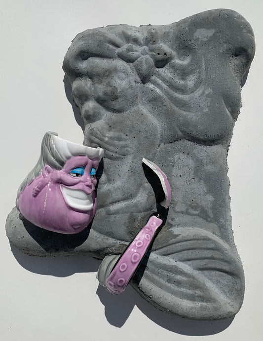 "Erogenous Zone": Ursula Octopus on Ariel Wall Sculpture