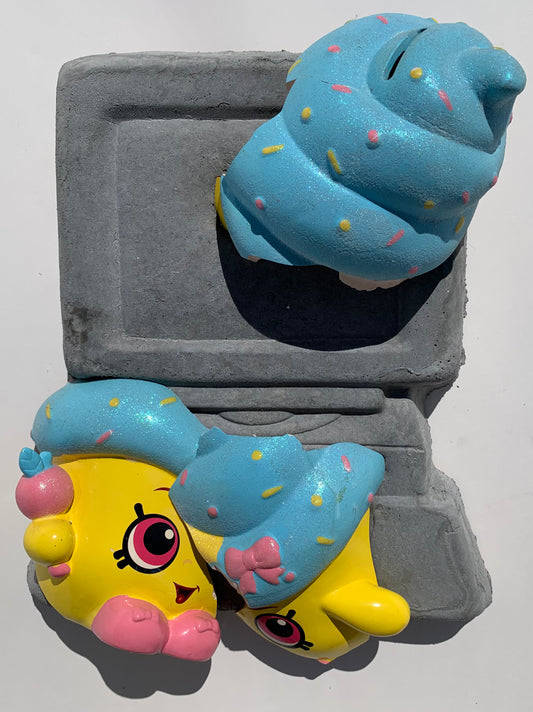 "Cloying Cone": Queen Cupcake Shopkin Wall Sculpture