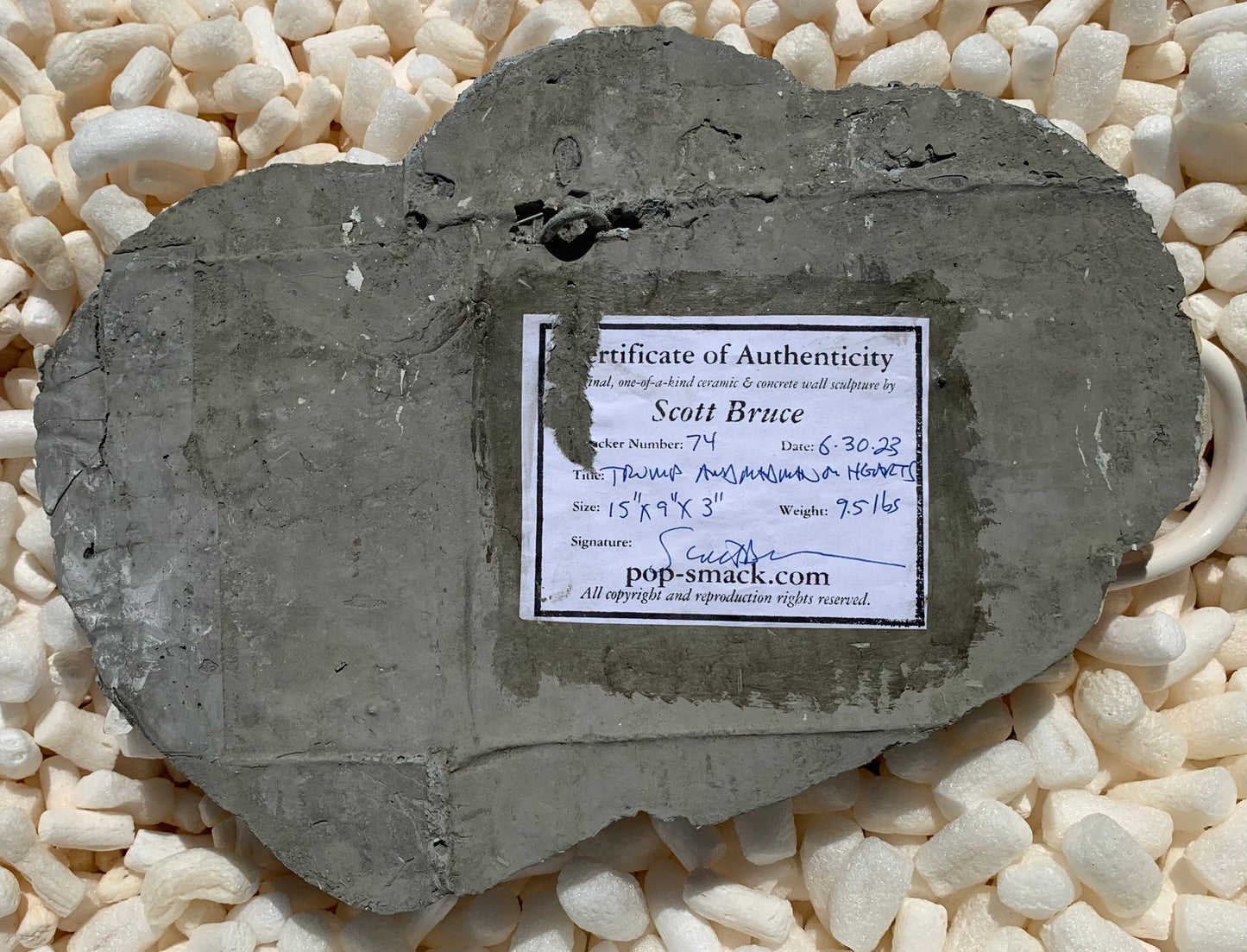 “Psychotic Sweethearts!” Trump & German Madman on Two Hearts Wall Sculpture