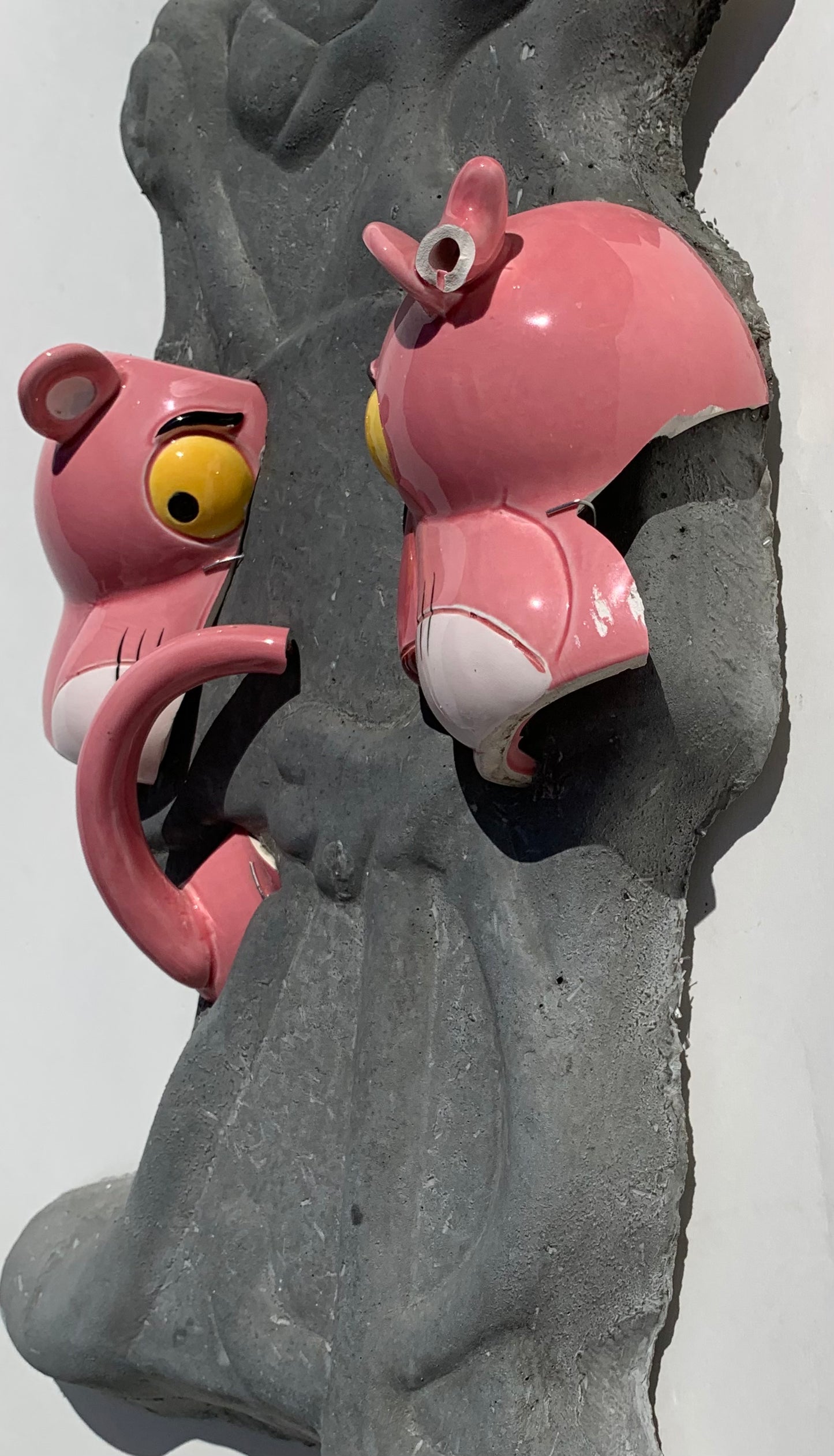 "Animated Arousal": Pink Panther on Pink Panther Wall Sculpture
