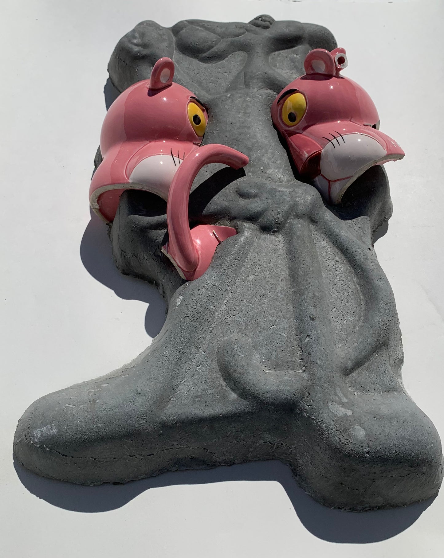 "Animated Arousal": Pink Panther on Pink Panther Wall Sculpture