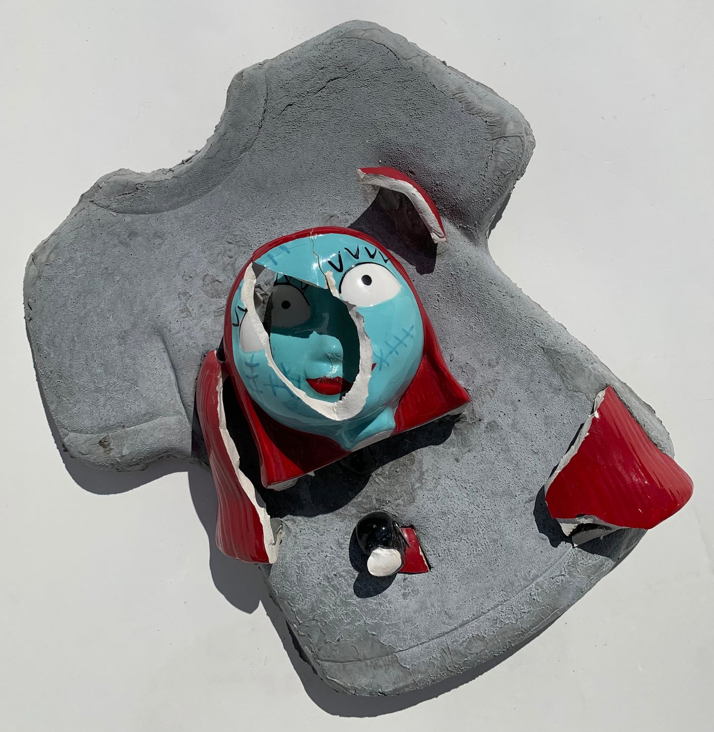 "Sally Subducted": Nightmare's Sally on T-Shirt Wall Sculpture