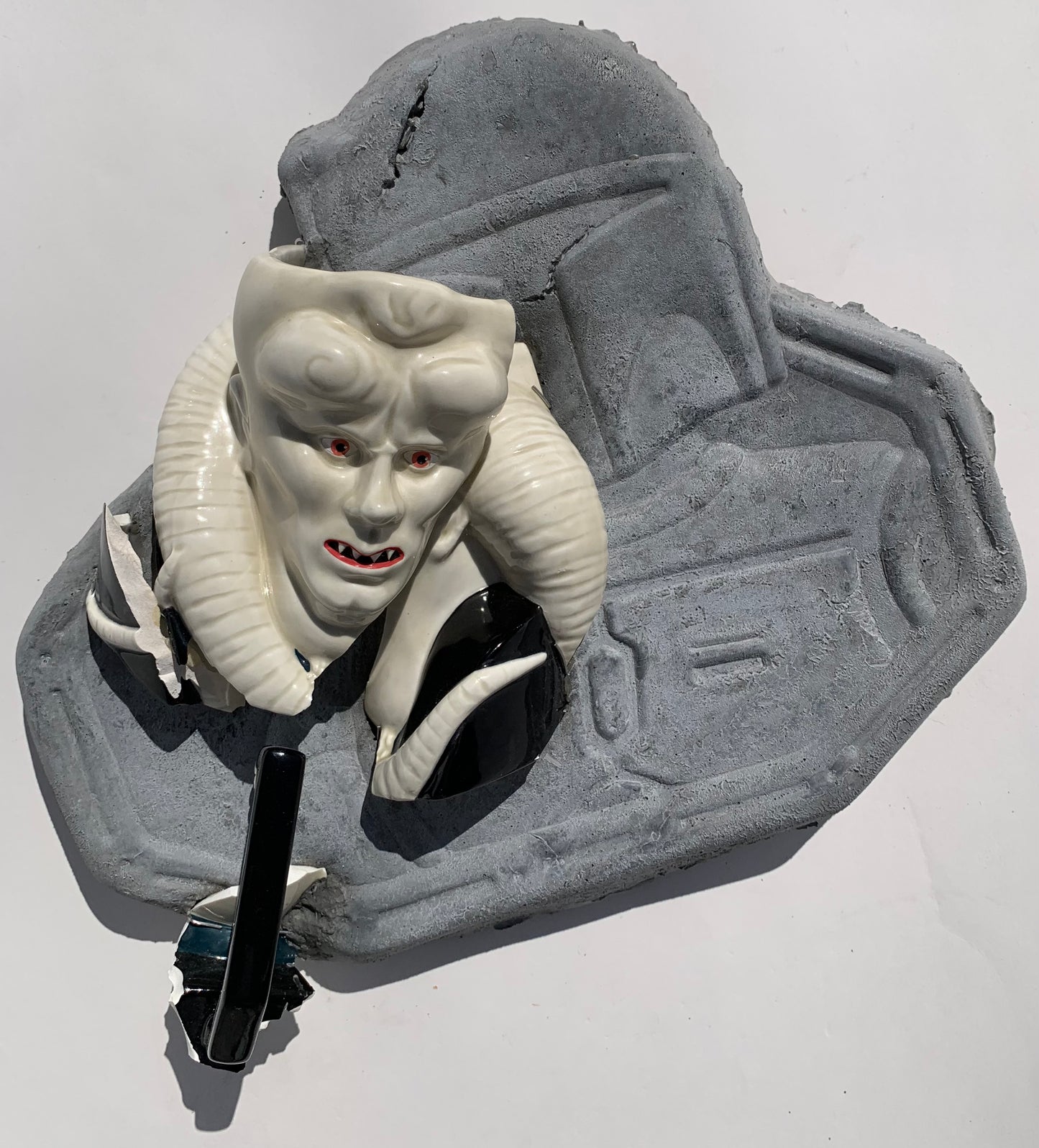 "Boba Blasted Bib": Bib Fortuna on Boba Fett Wall Sculpture