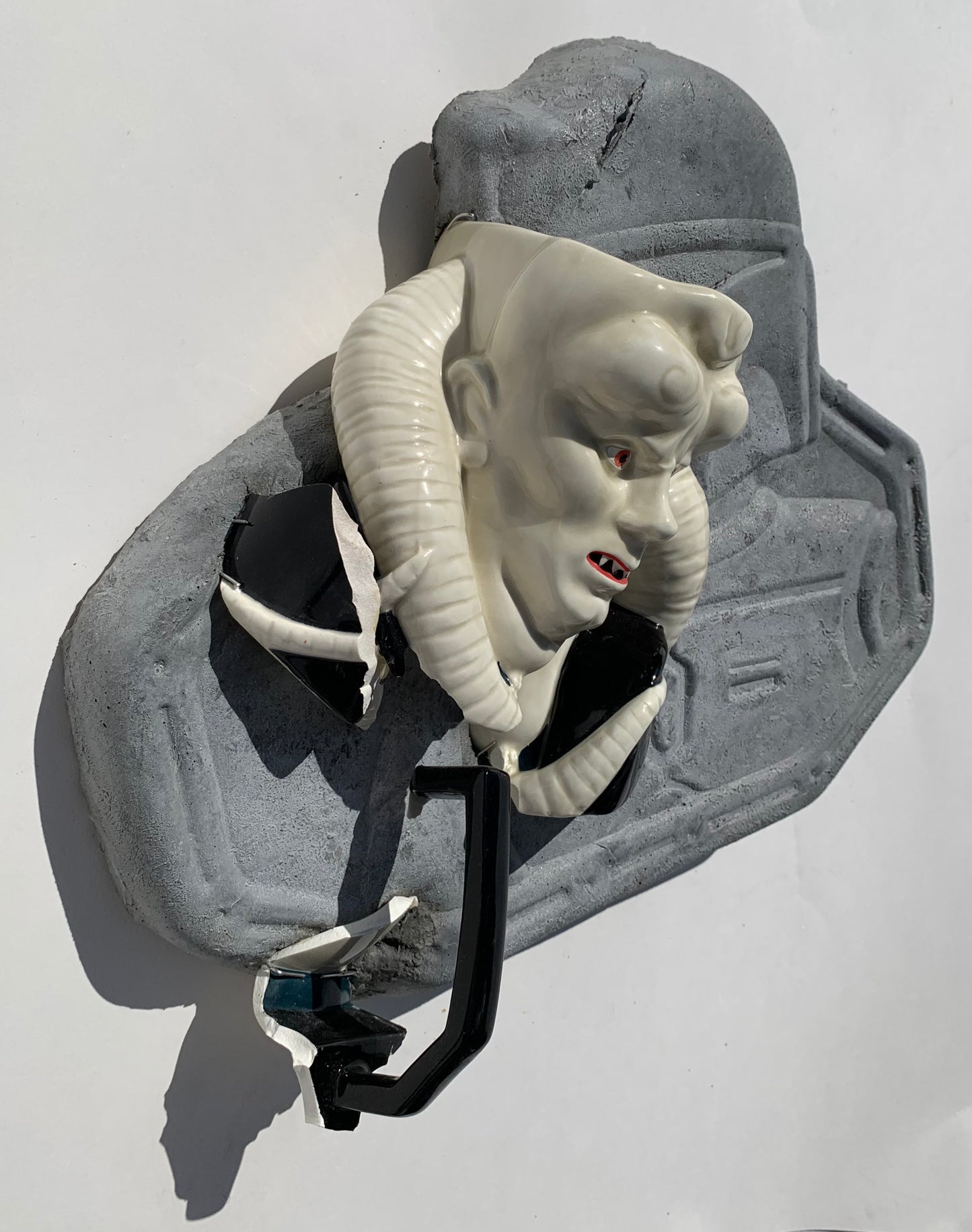 "Boba Blasted Bib": Bib Fortuna on Boba Fett Wall Sculpture