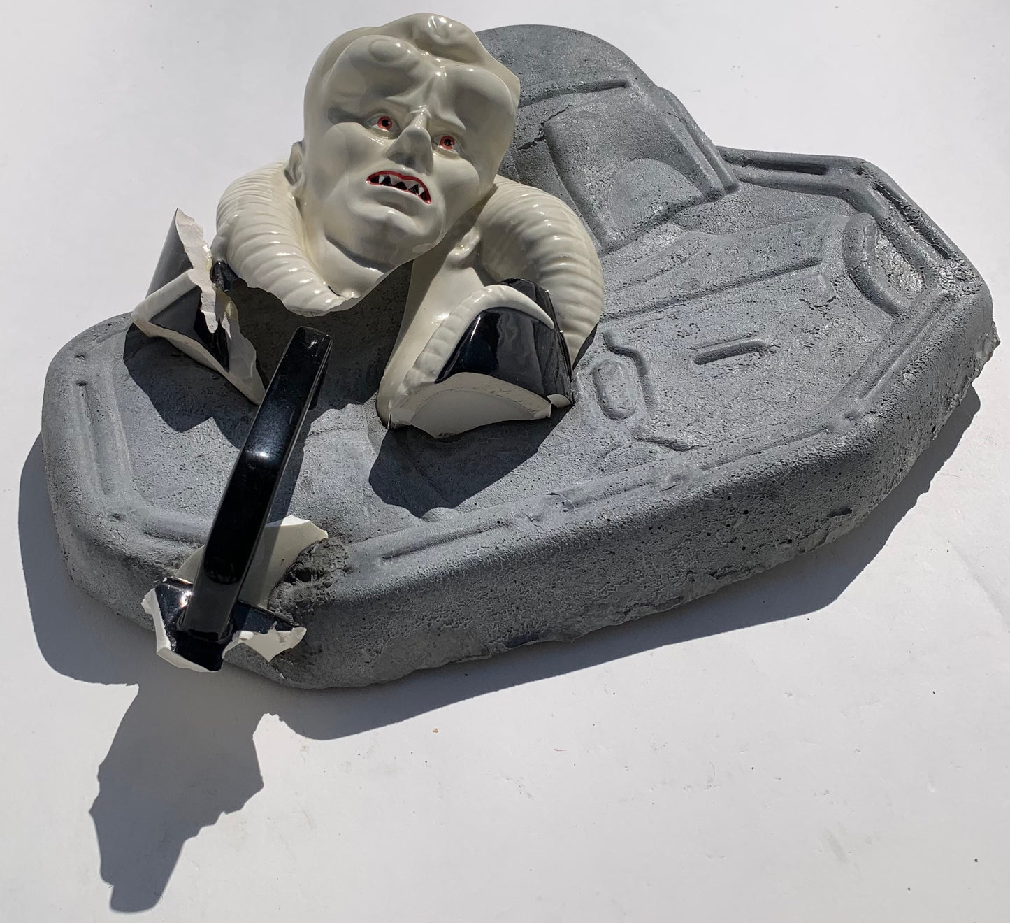 "Boba Blasted Bib": Bib Fortuna on Boba Fett Wall Sculpture