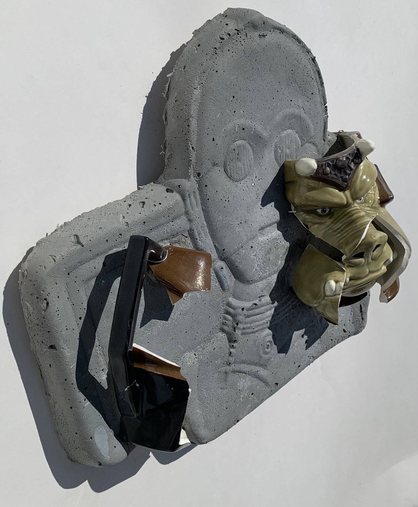 "Jabba's Muscle": Gamorrean Guard on C3PO Wall Sculpture