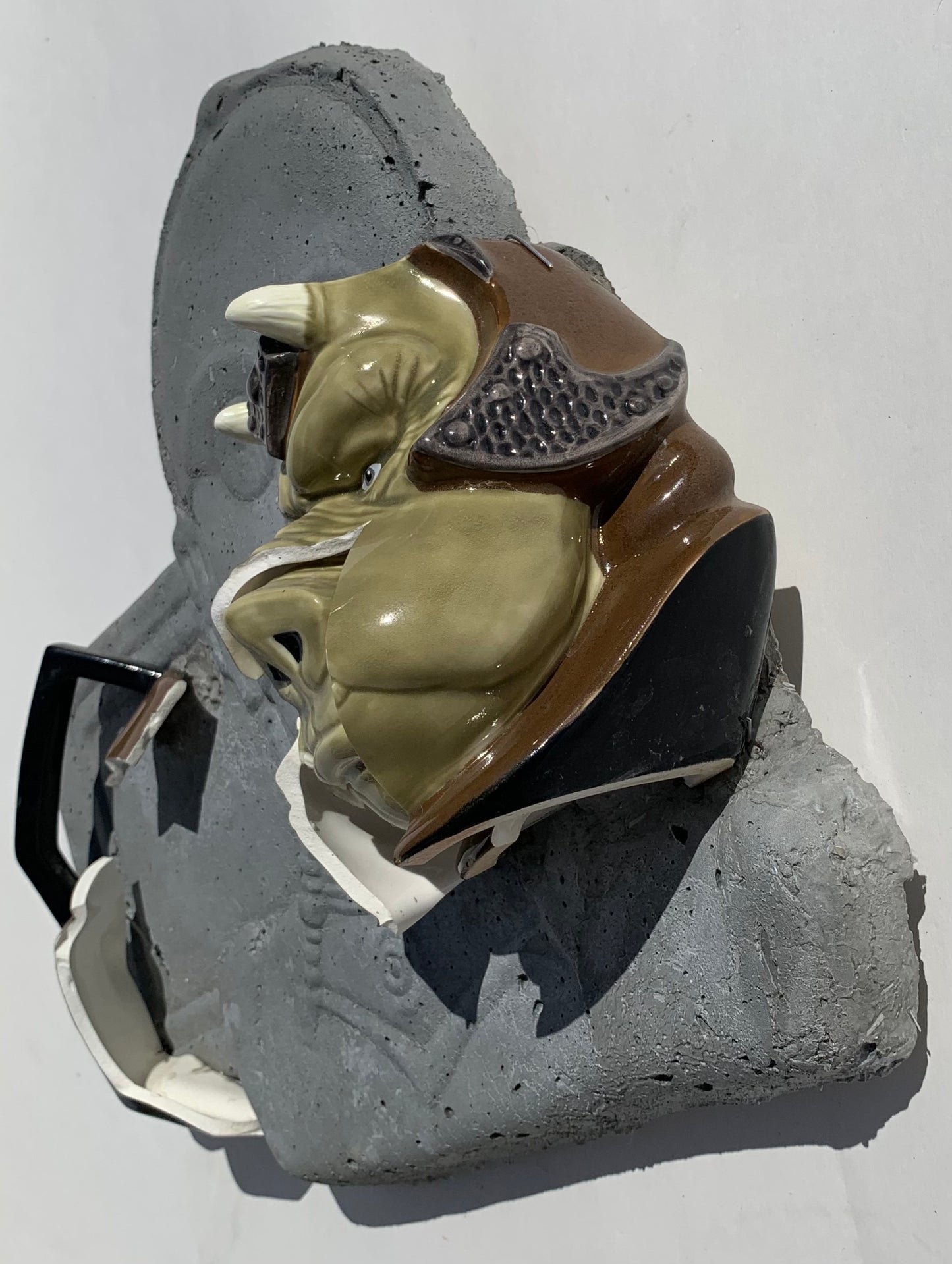 "Jabba's Muscle": Gamorrean Guard on C3PO Wall Sculpture