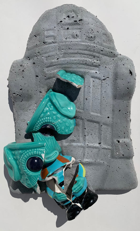 "Arterial Greed": Greedo on R2D2 Wall Sculpture