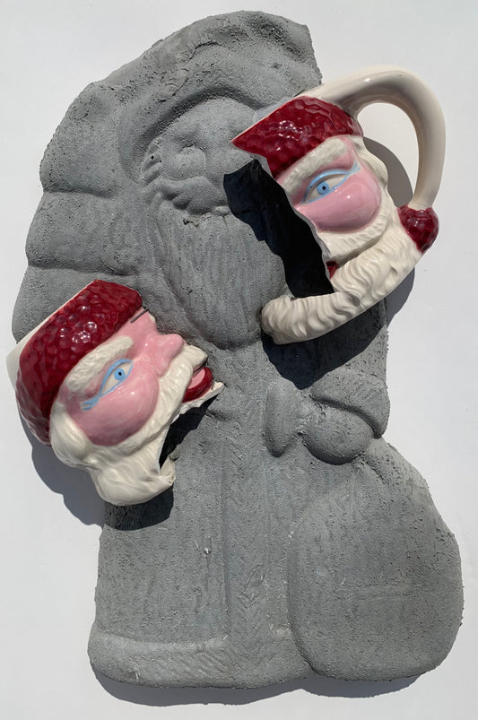 "Schizo Santa": Pink-faced Santa on Old World Santa Smacker