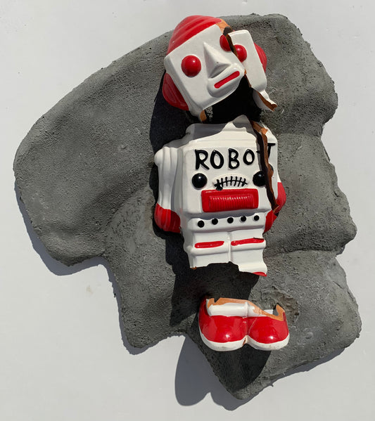 "Red, White & Blue": Vintage Robot on Whirlwind