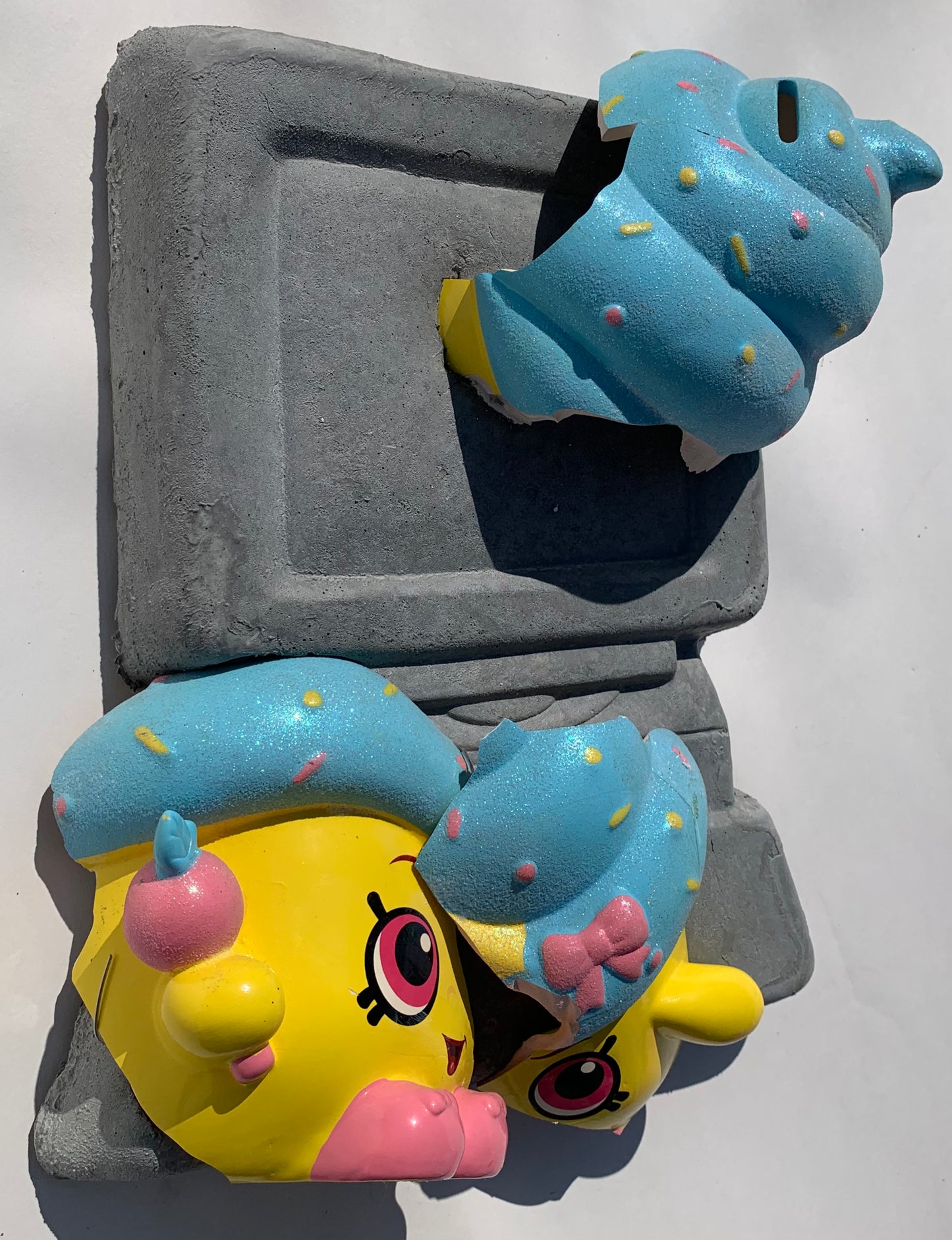 "Cloying Cone": Queen Cupcake Shopkin Wall Sculpture