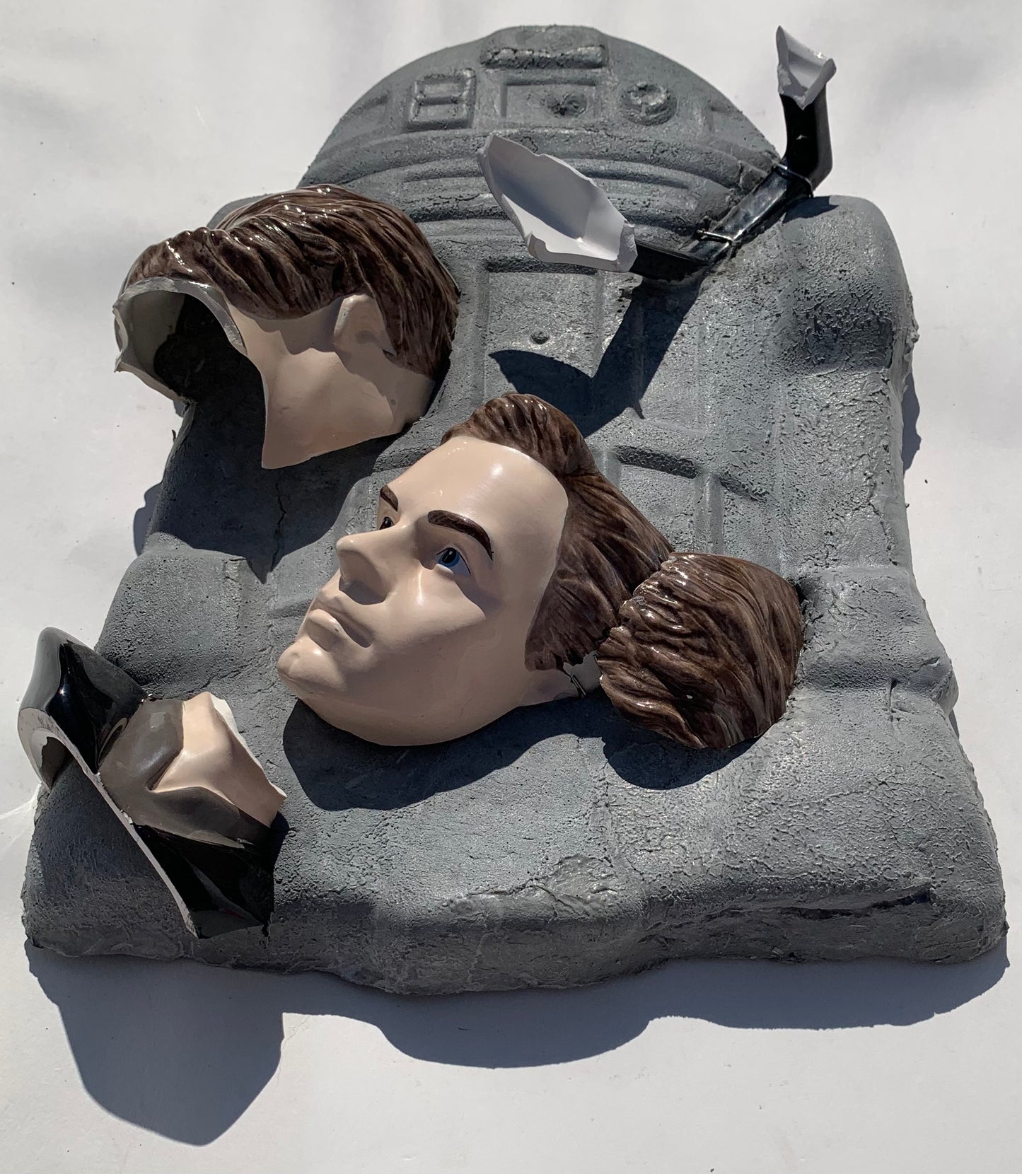 "Shattered Skywalker": Luke Skywalker on R2D2 Wall Sculpture