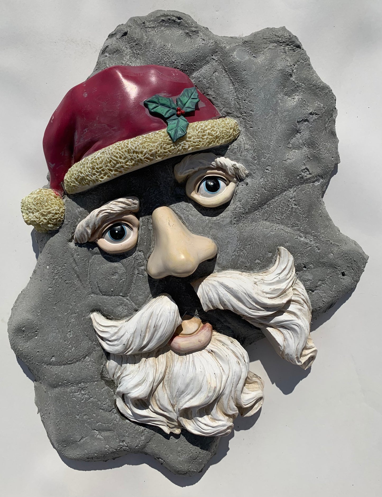 "Nodal Point Nostalgia": Santa Face on Reindeer Wall Sculpture