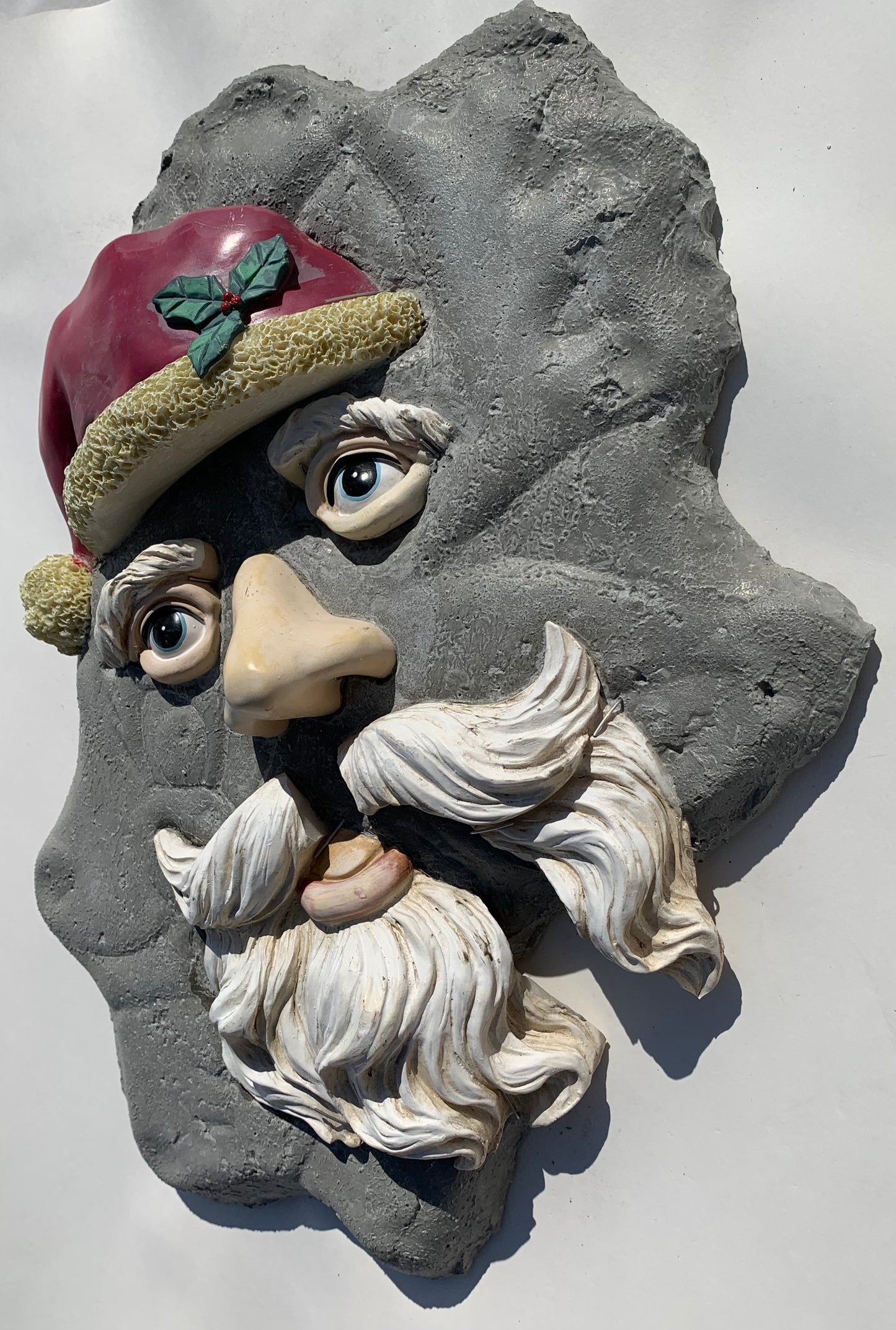 "Nodal Point Nostalgia": Santa Face on Reindeer Wall Sculpture