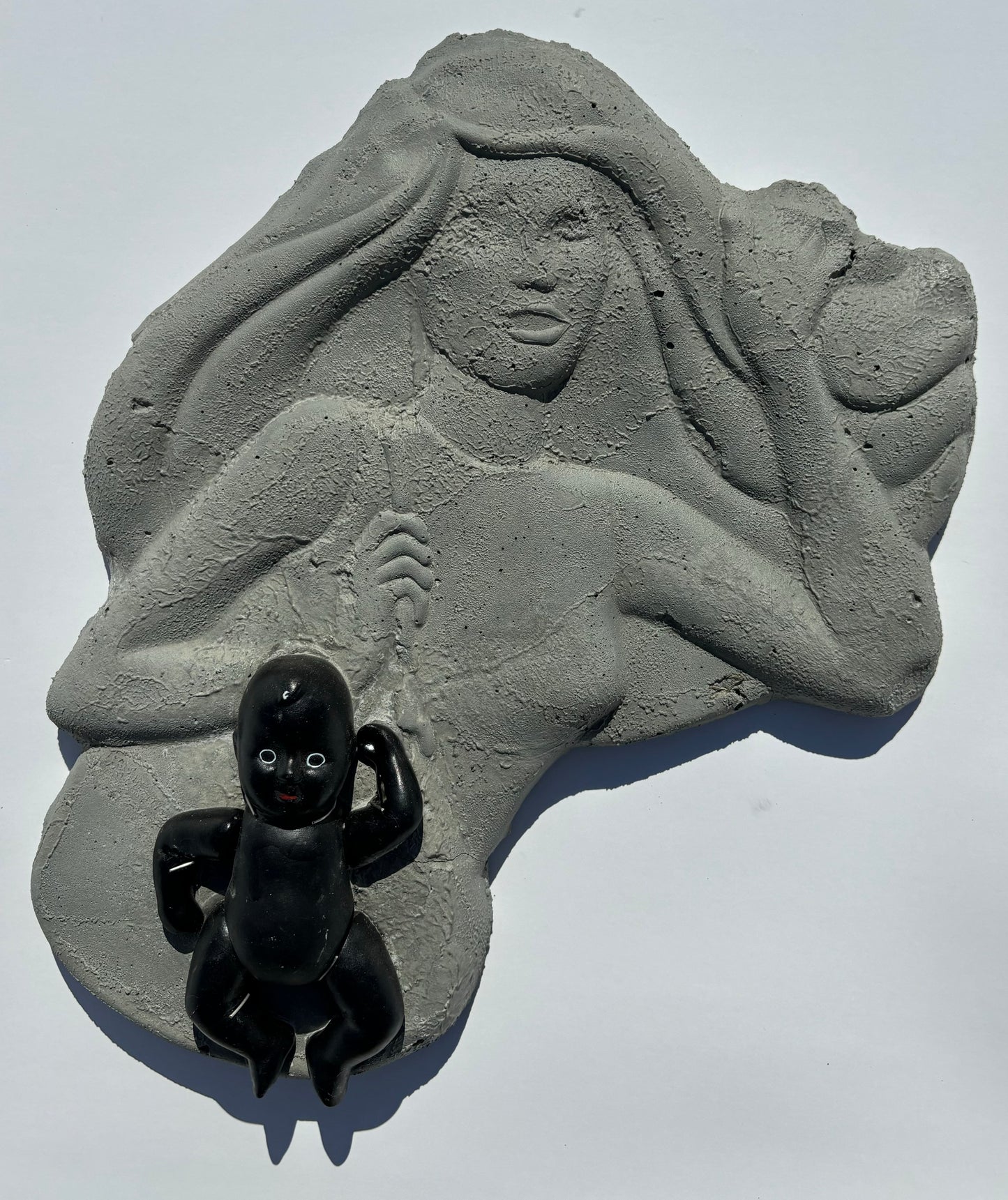 "Dad's Gunna Freak!": Black Baby on Barbie Wall Sculpture