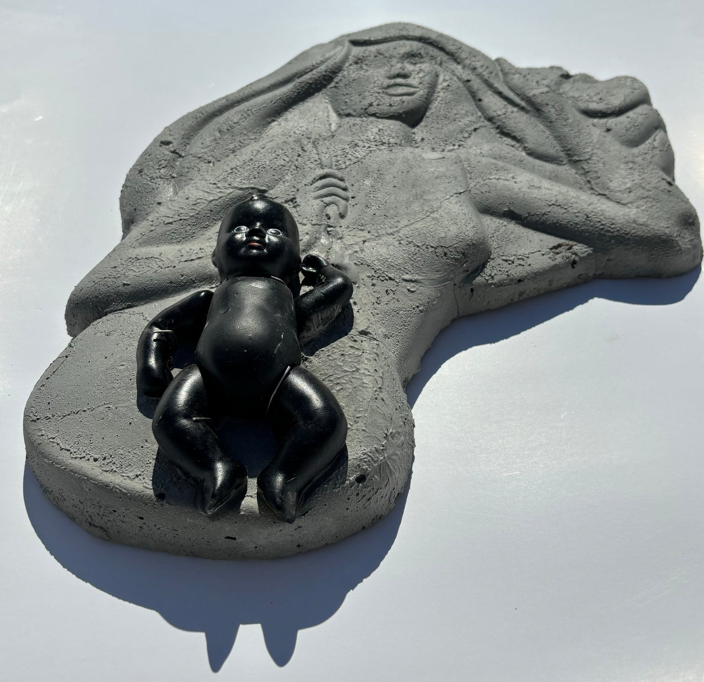 "Dad's Gunna Freak!": Black Baby on Barbie Wall Sculpture