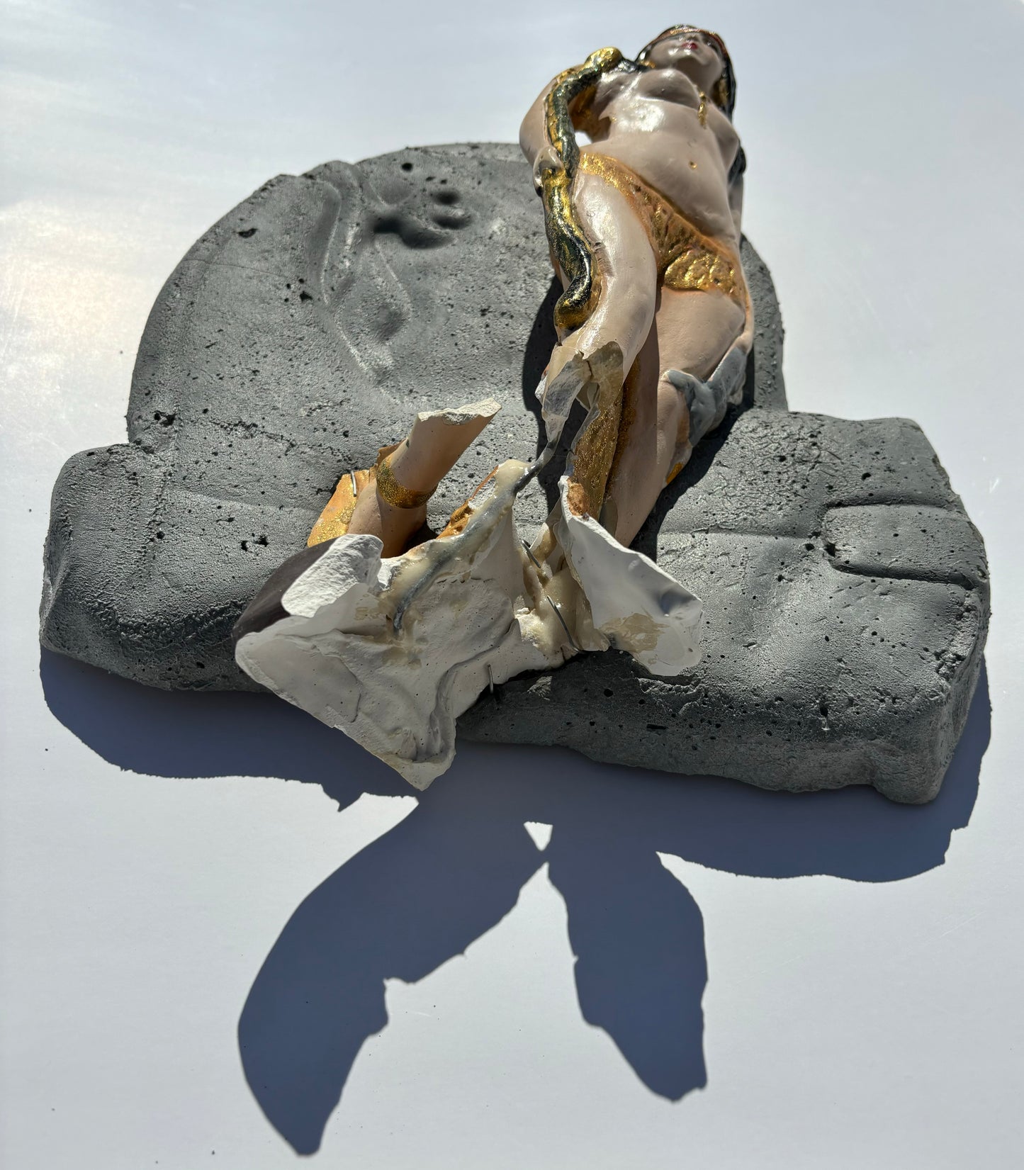 "Injun Queen": Native American Woman on Cowboy Boot Wall Sculpture