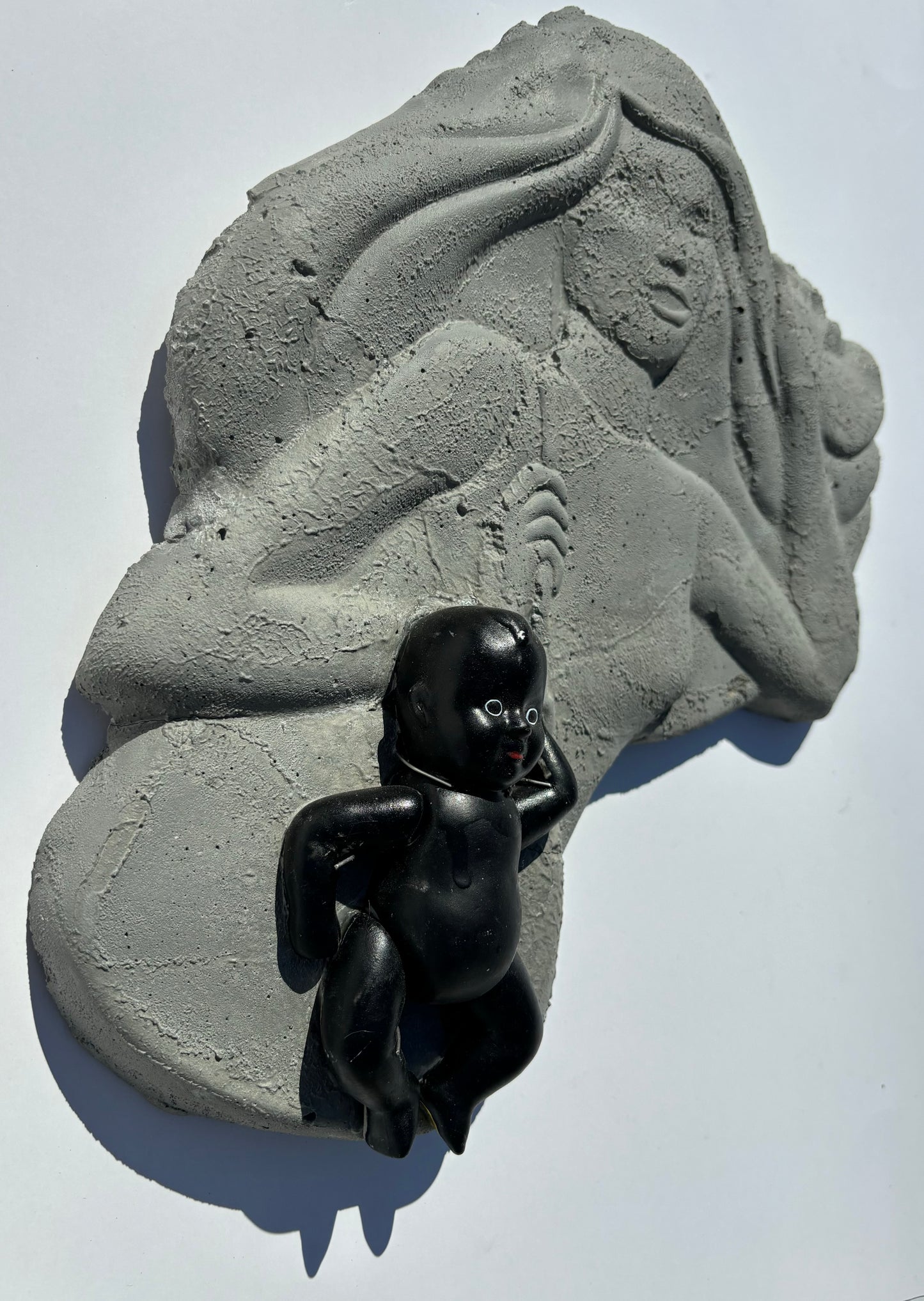 "Dad's Gunna Freak!": Black Baby on Barbie Wall Sculpture