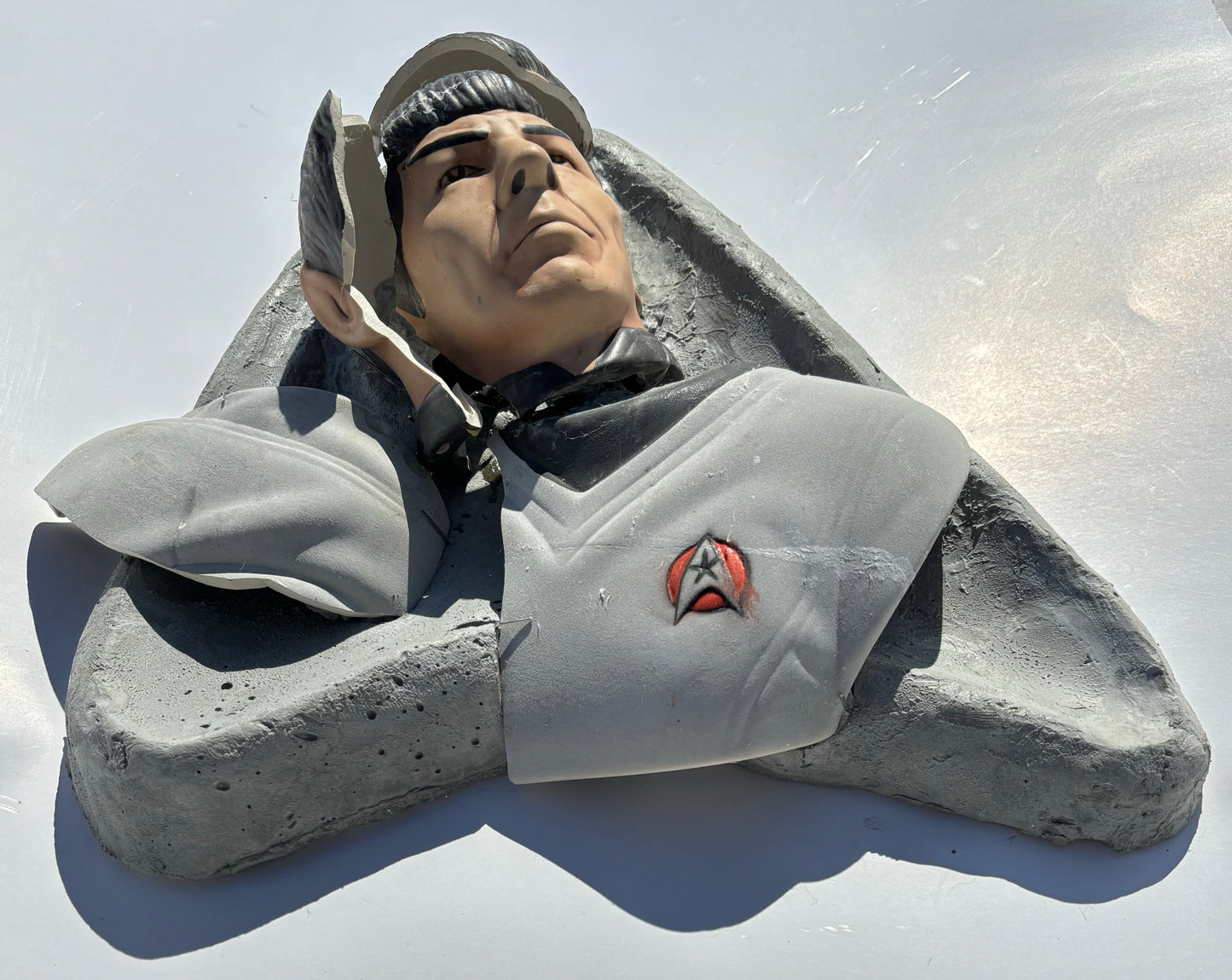 "Fascinating!:  Mr. Spock on Star Fleet Insignia Wall Sculpture