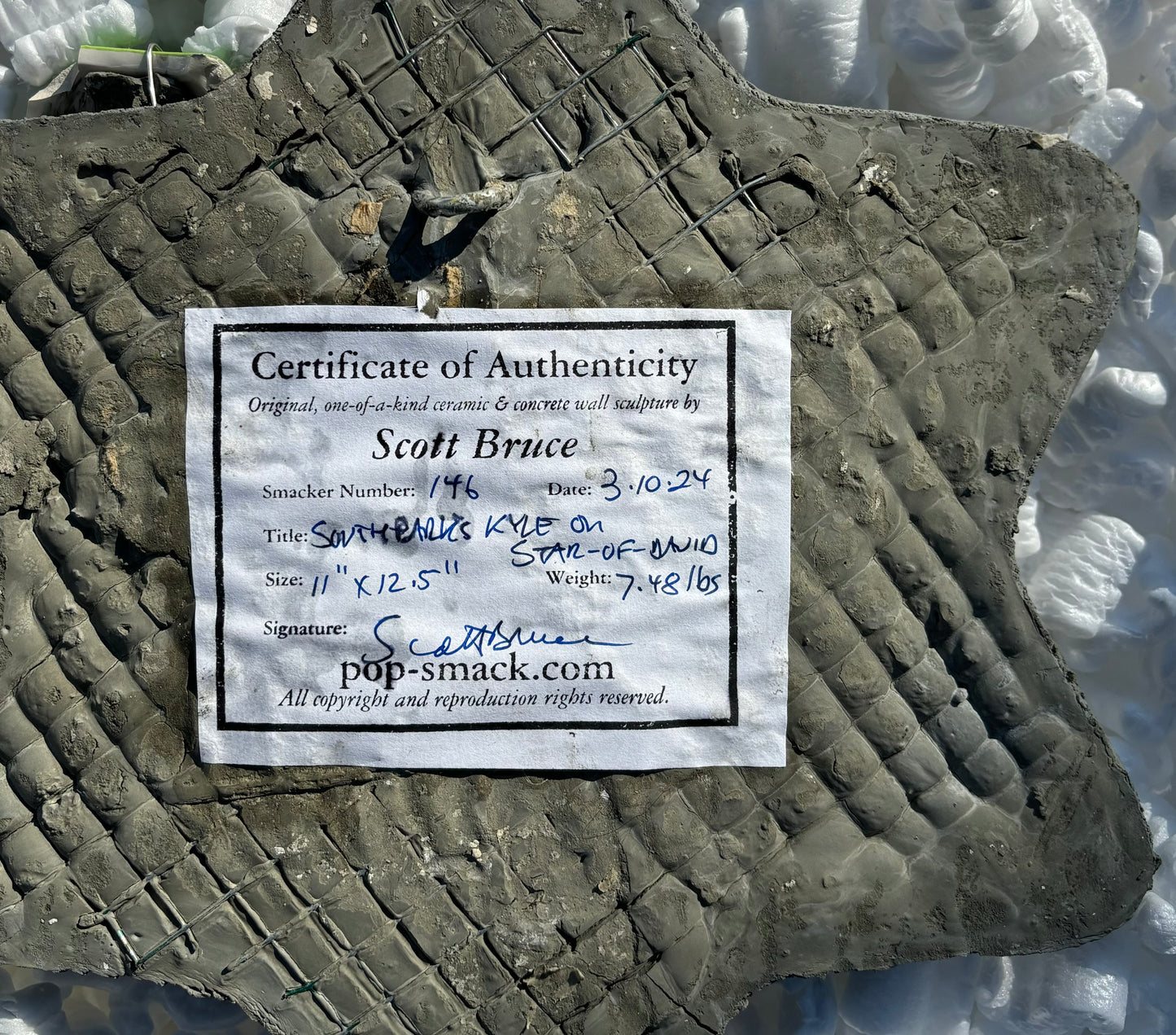 "Brightest Bulb!": South Park's Kyle on Star-of-David Wall Sculpture