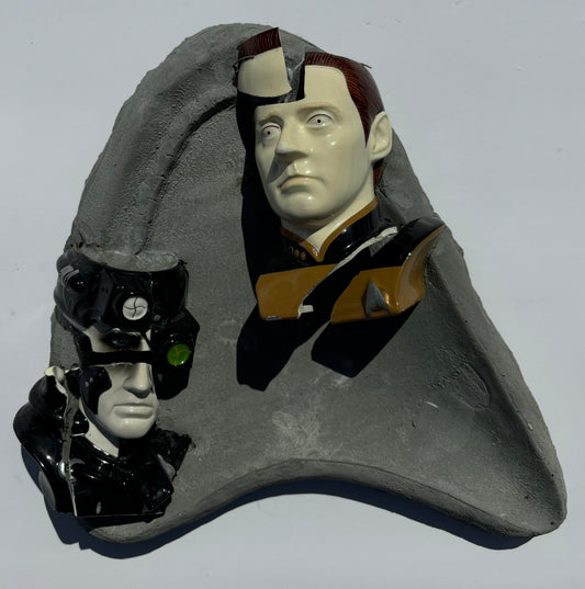 "Bot Opposites": Data vs Borg on Boomerang Wall Sculpture