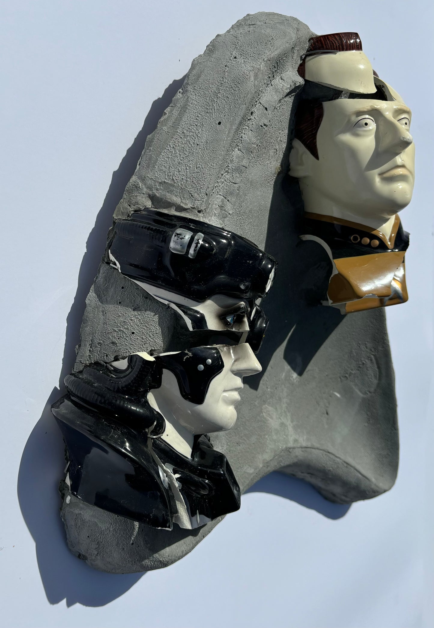 "Bot Opposites": Data vs Borg on Boomerang Wall Sculpture