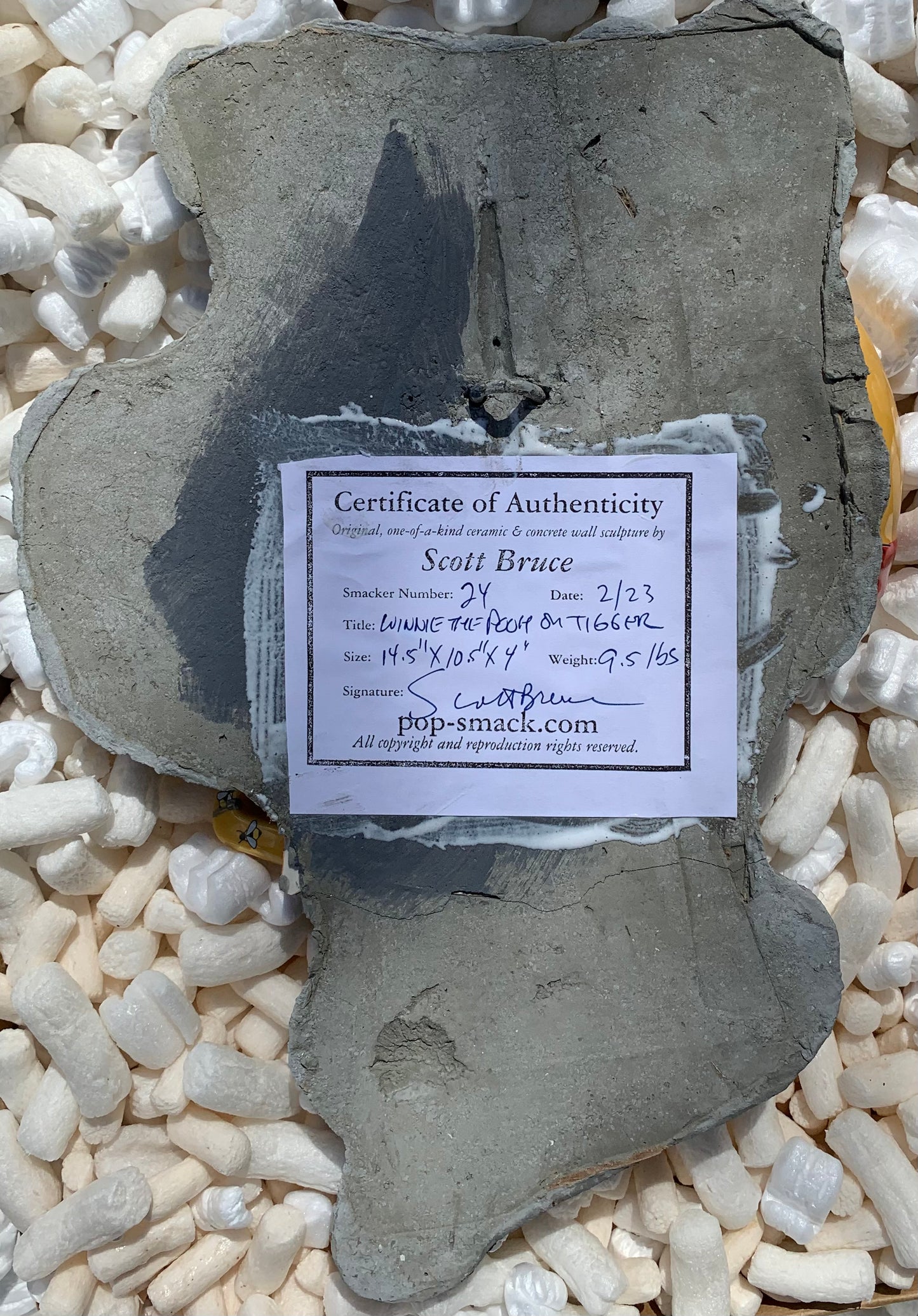 "Pooh Do You Think You Are?": Winnie the Pooh on Tigger Wall Sculpture