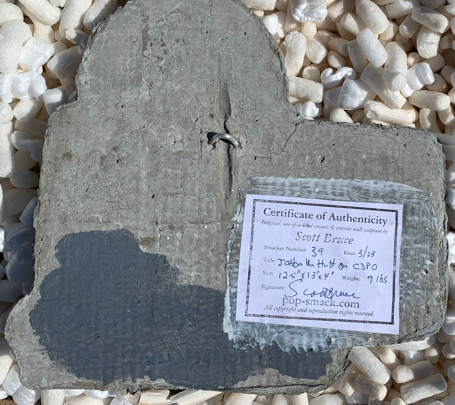 "Minced Mobster": Jabba the Hutt on C3PO Wall Sculpture