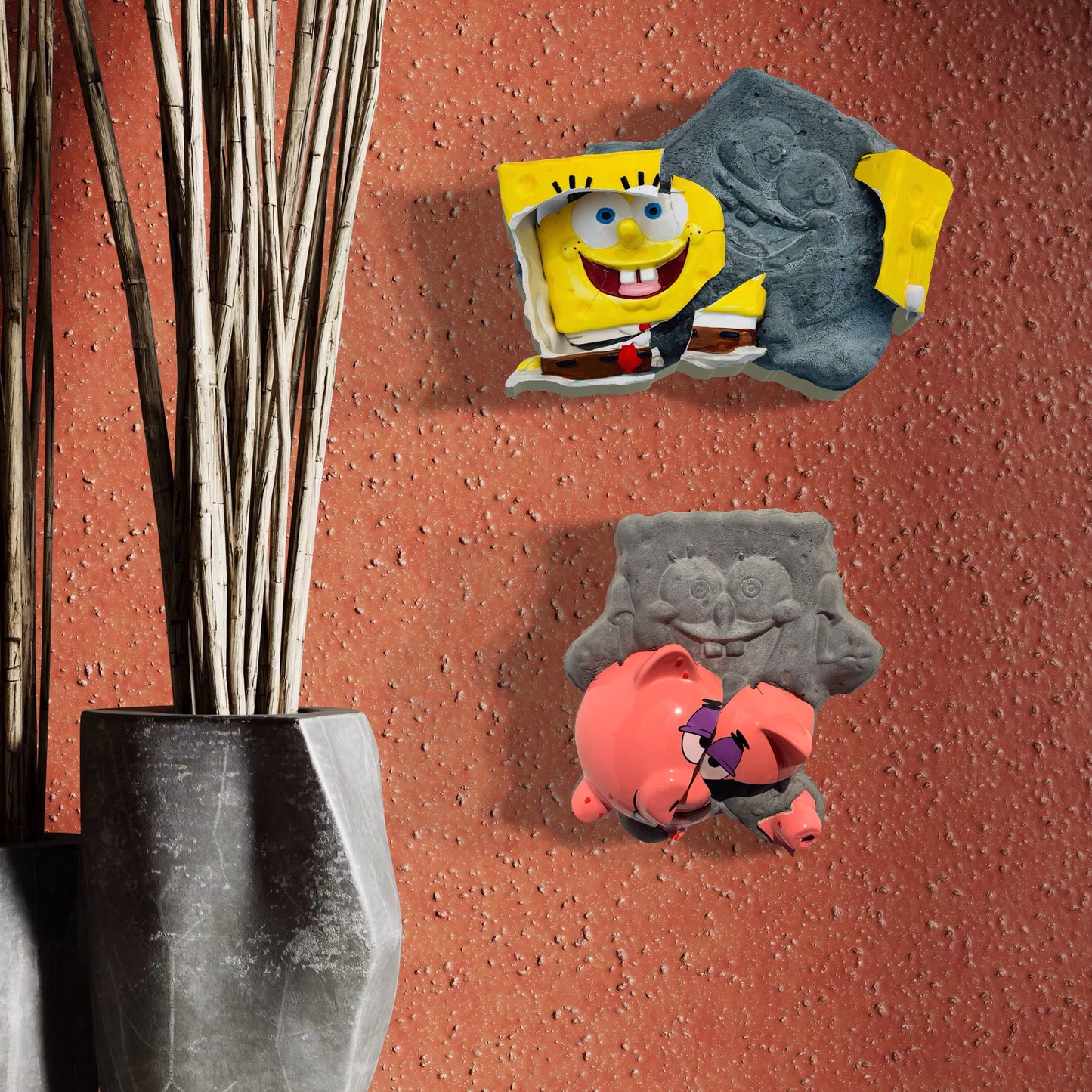 "Piggy Bank Patrick": Patrick Starfish on SpongeBob Wall Sculpture