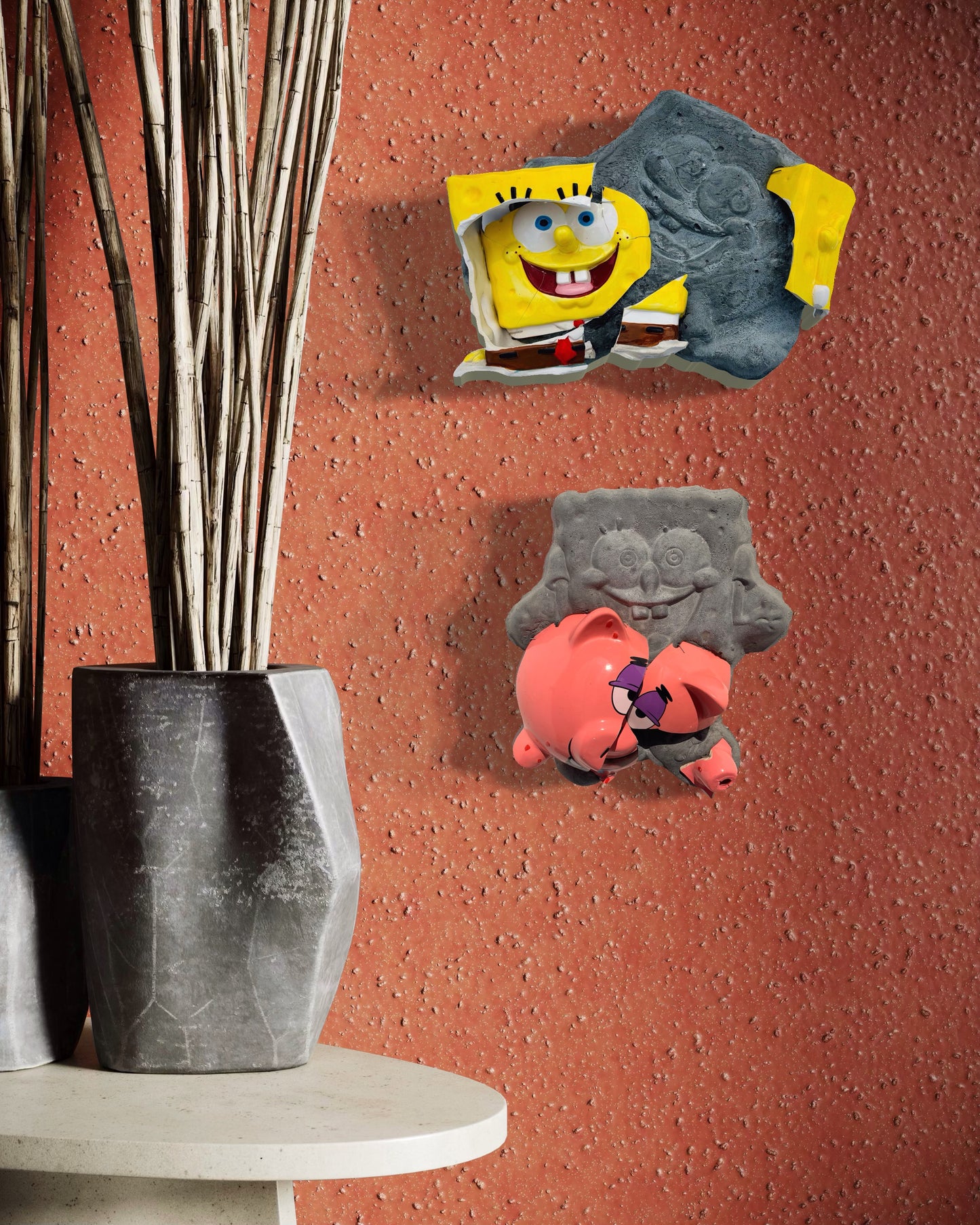 "Piggy Bank Patrick": Patrick Starfish on SpongeBob Wall Sculpture