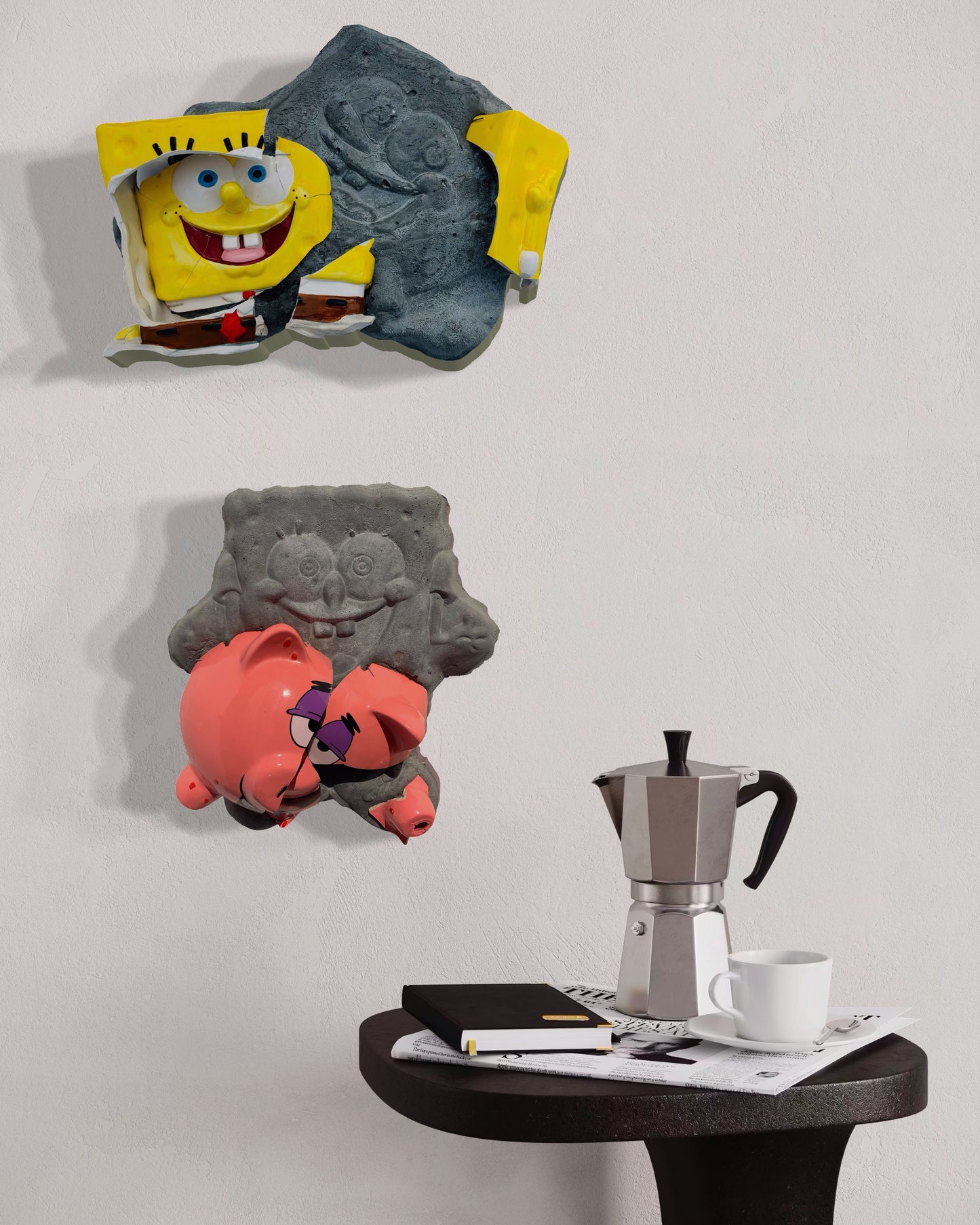 "Piggy Bank Patrick": Patrick Starfish on SpongeBob Wall Sculpture