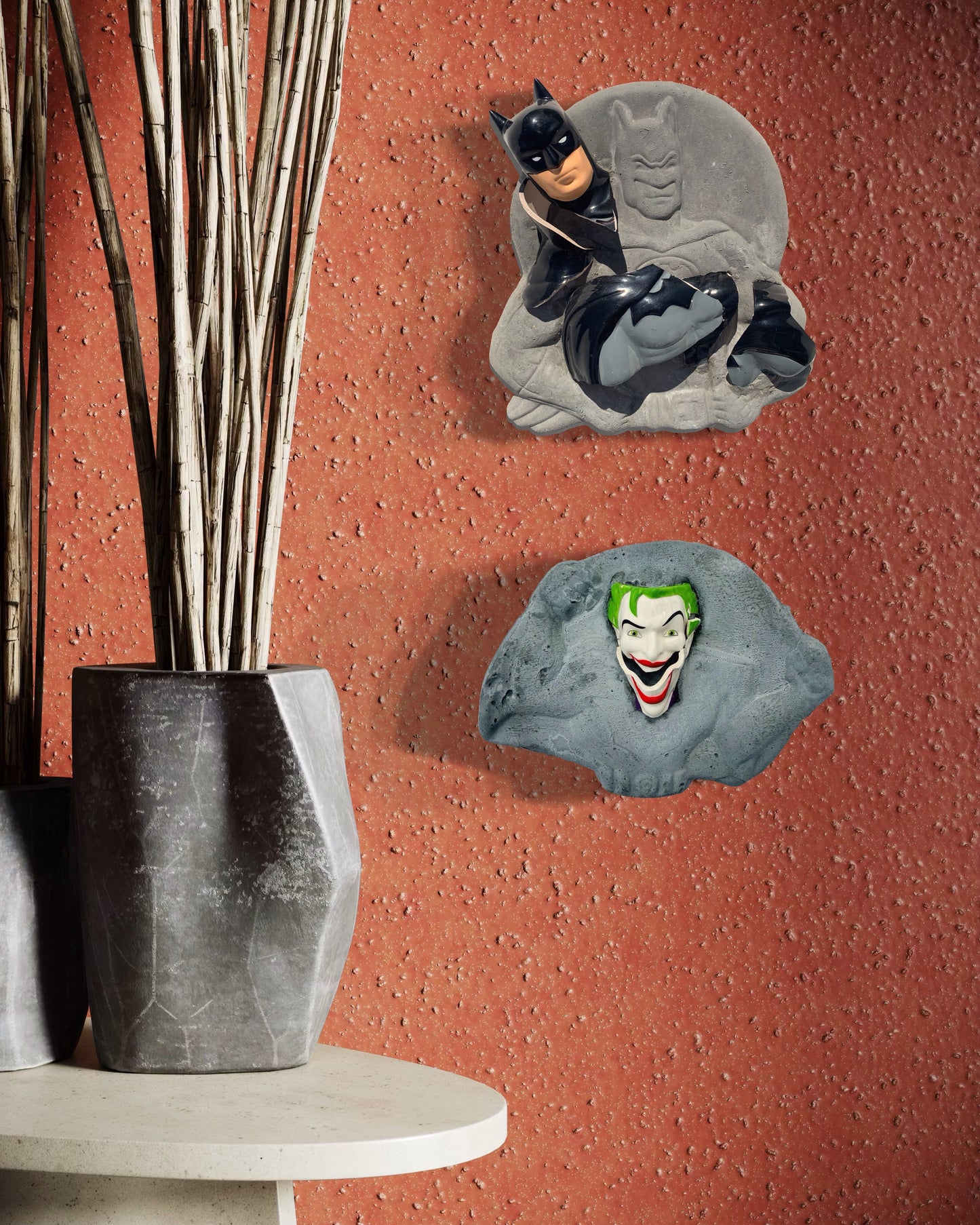 "Cowled Scowler": Batman on Batman Ceramic & Concrete Superheroes Smacker