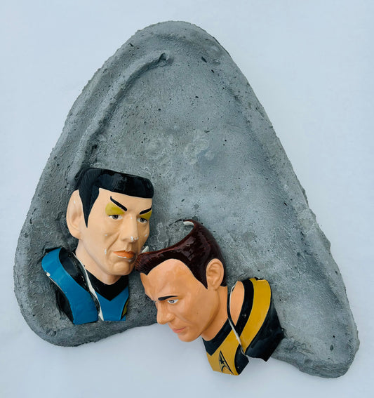 “Professional Marriage”: Spock and Kirk on Star Fleet Insignia Wall Sculpture