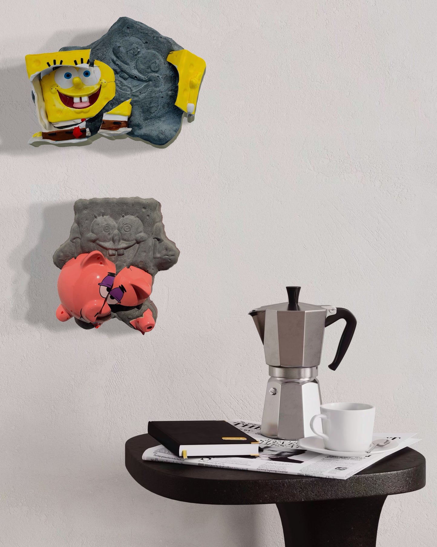 "Piggy Bank Patrick": Patrick Starfish on SpongeBob Wall Sculpture