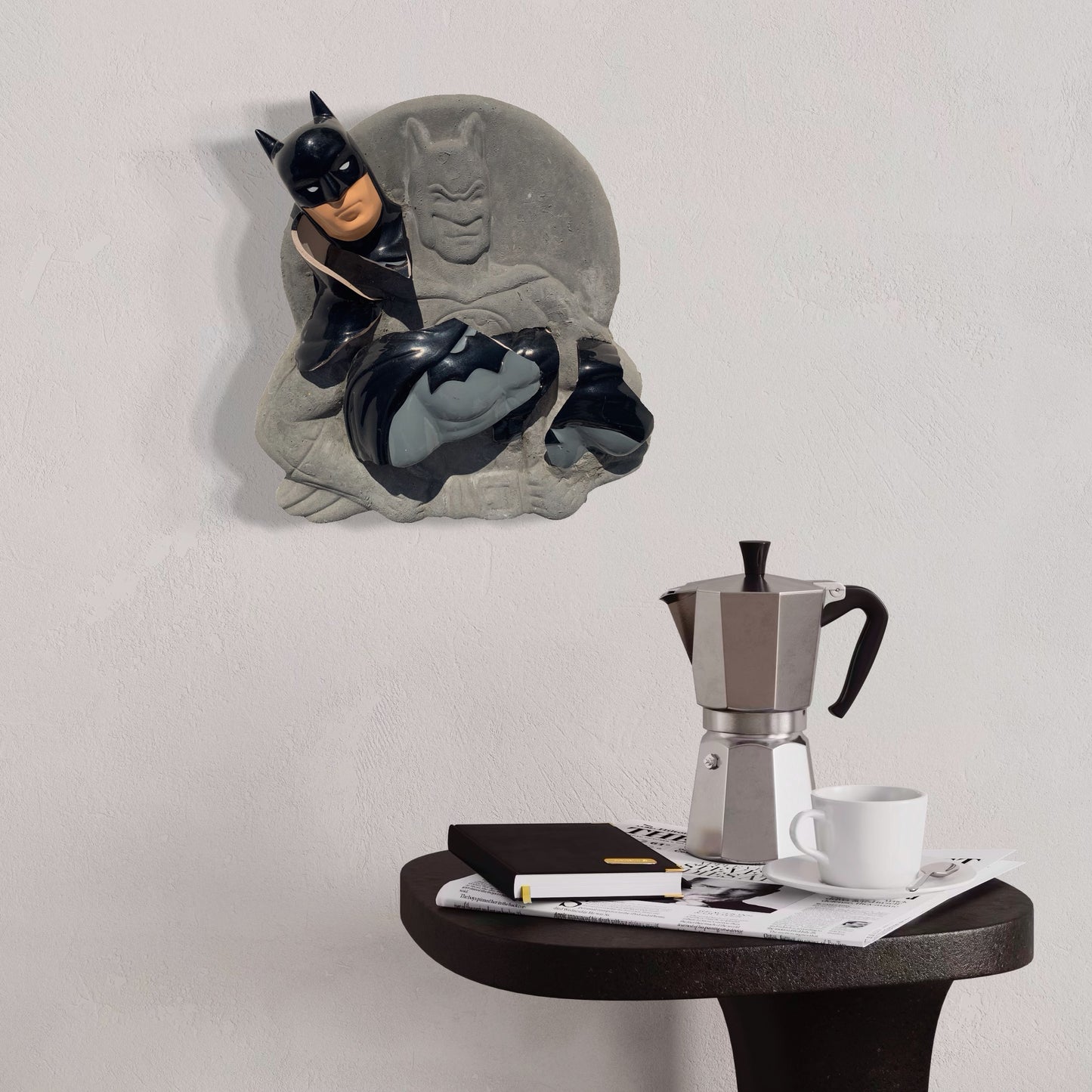 "Cowled Scowler": Batman on Batman Ceramic & Concrete Superheroes Smacker