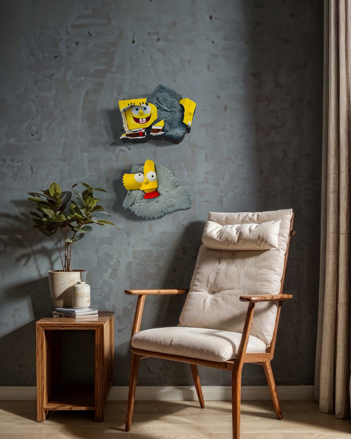 “Crazy!”: SpongeBob Squarepants on SpongeBob Wall Sculpture