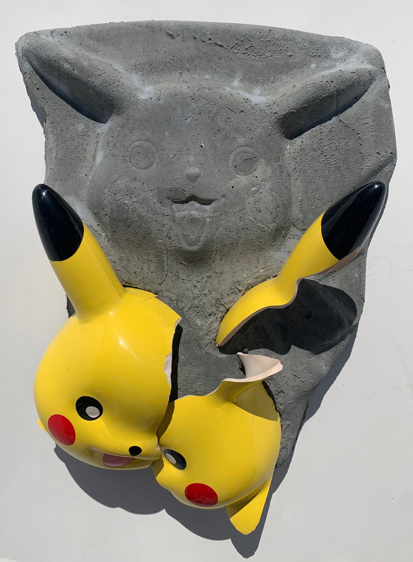 "Armed With Ears": Pikachu on Pikachu Ceramic & Concrete Japanese Invasive Smacker