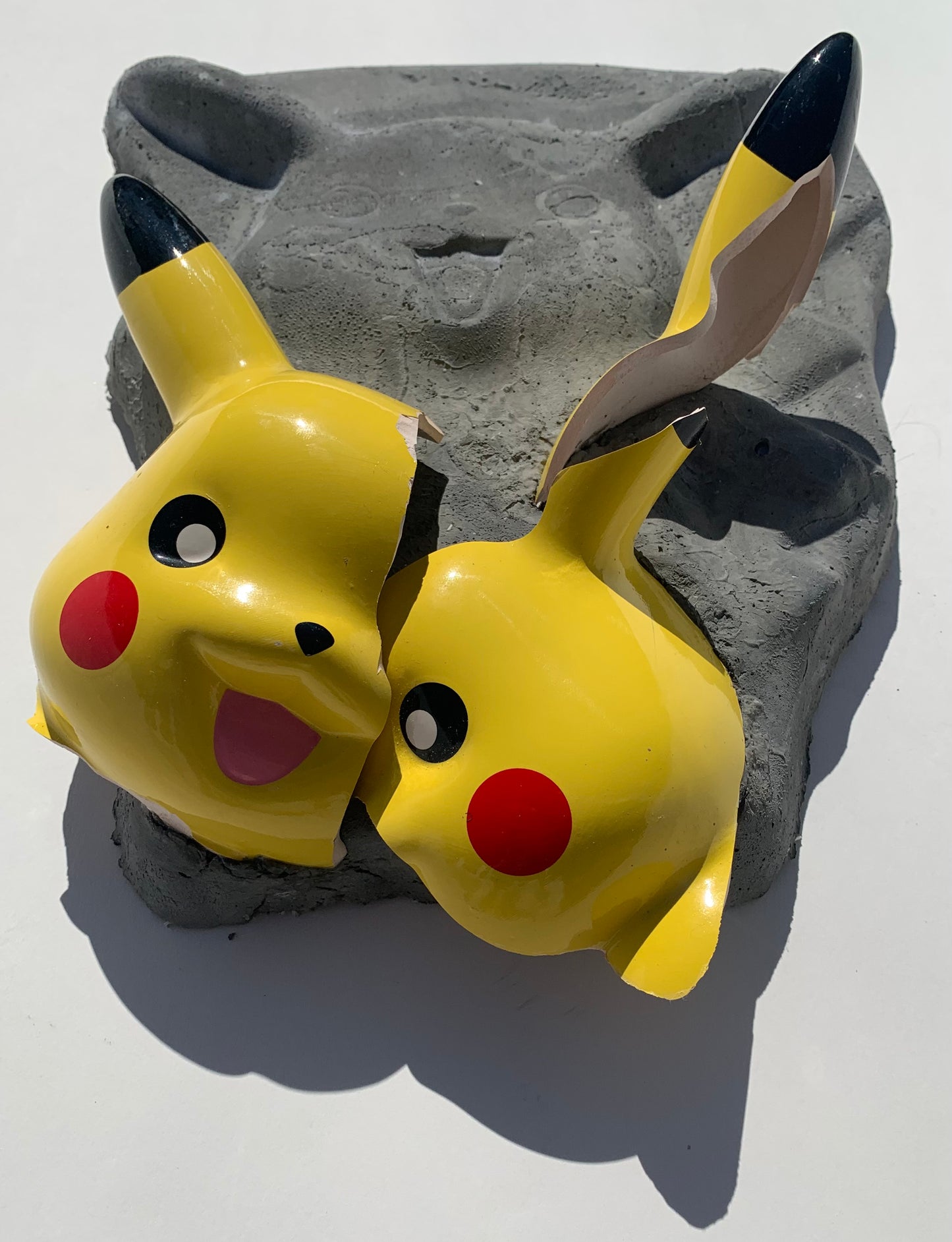 "Armed With Ears": Pikachu on Pikachu Ceramic & Concrete Japanese Invasive Smacker